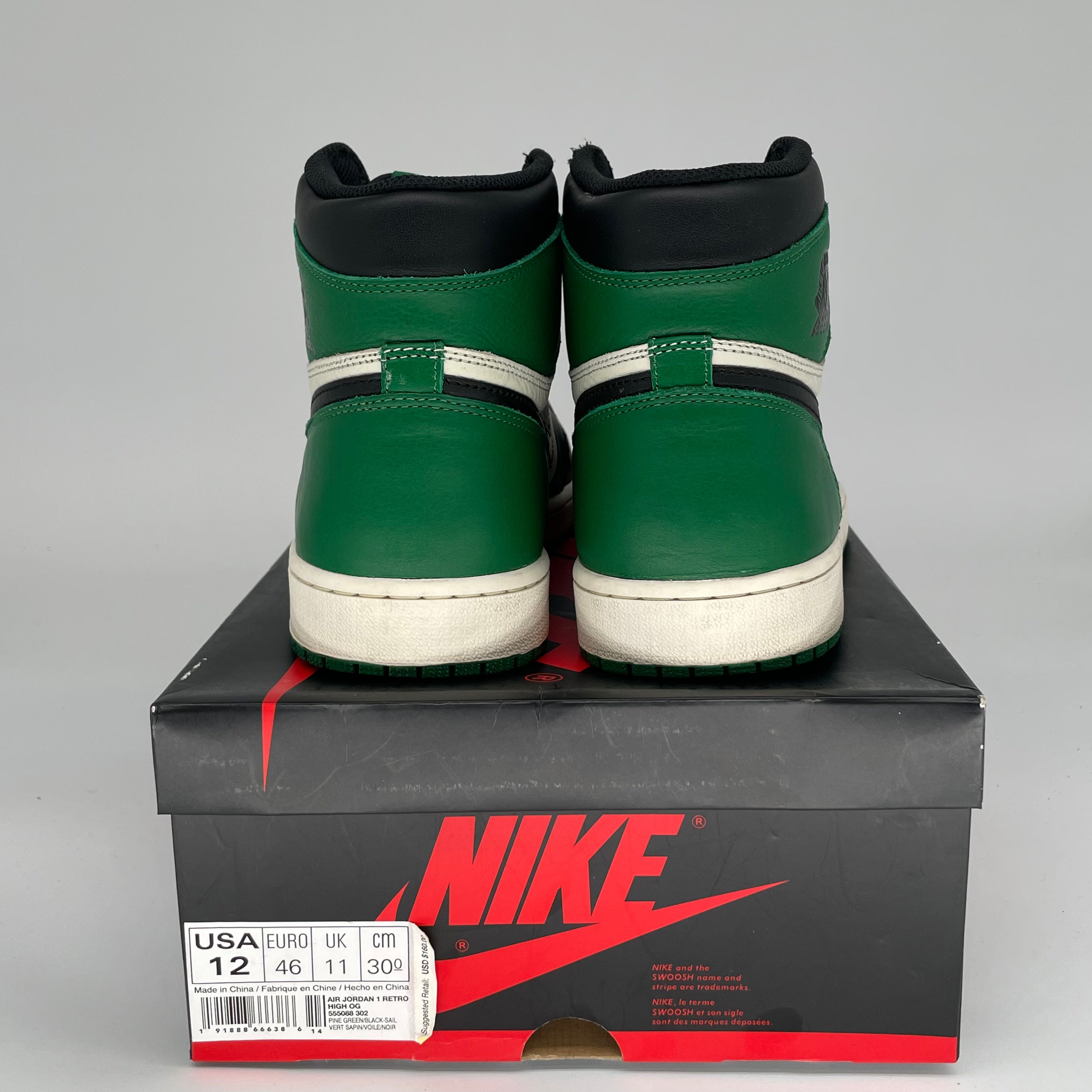 AIR JORDAN 1 PINE GREEN SIZE 12 555088-302