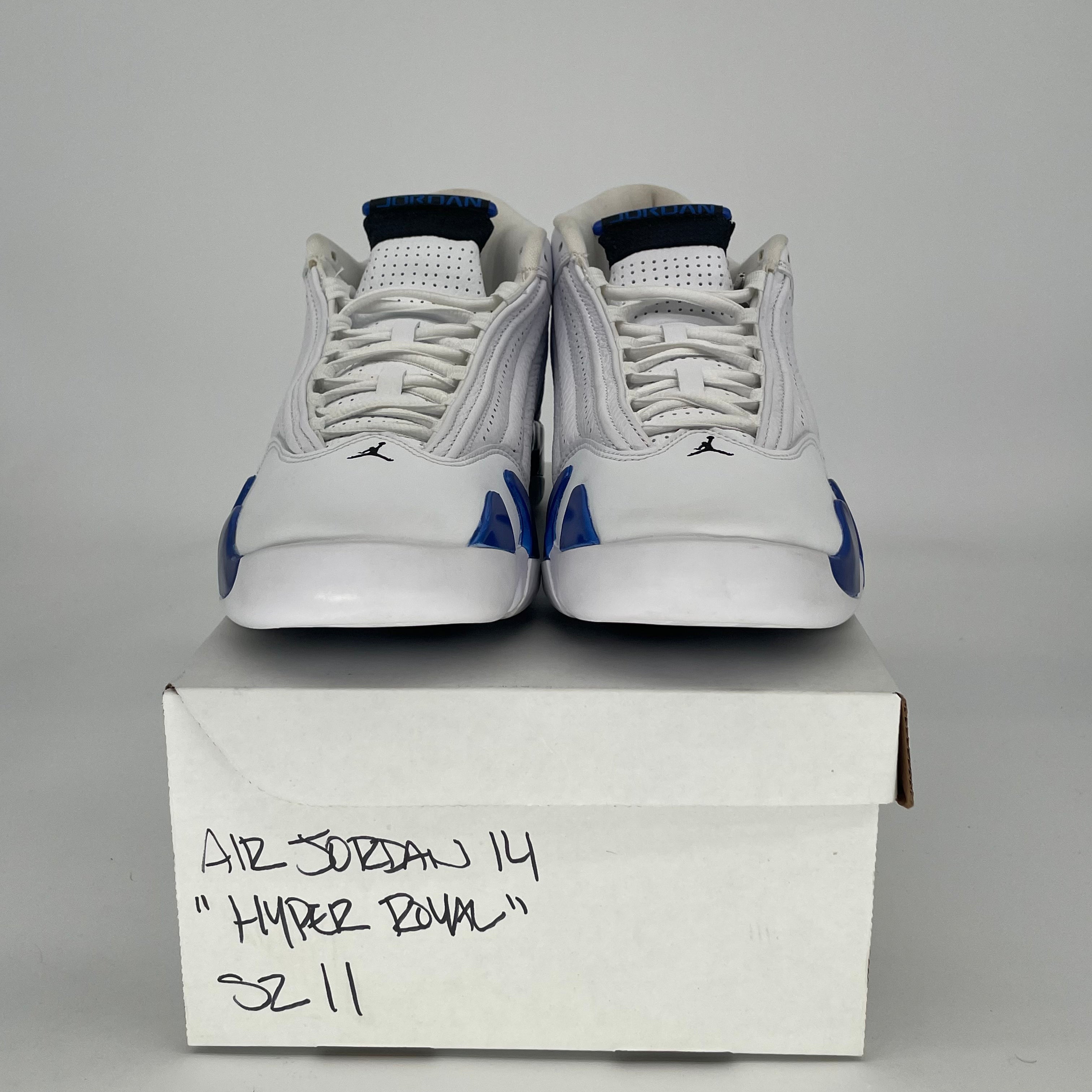 AIR JORDAN 14 WHITE HYPER ROYAL HJ7710-101 SIZE 11/12.5W