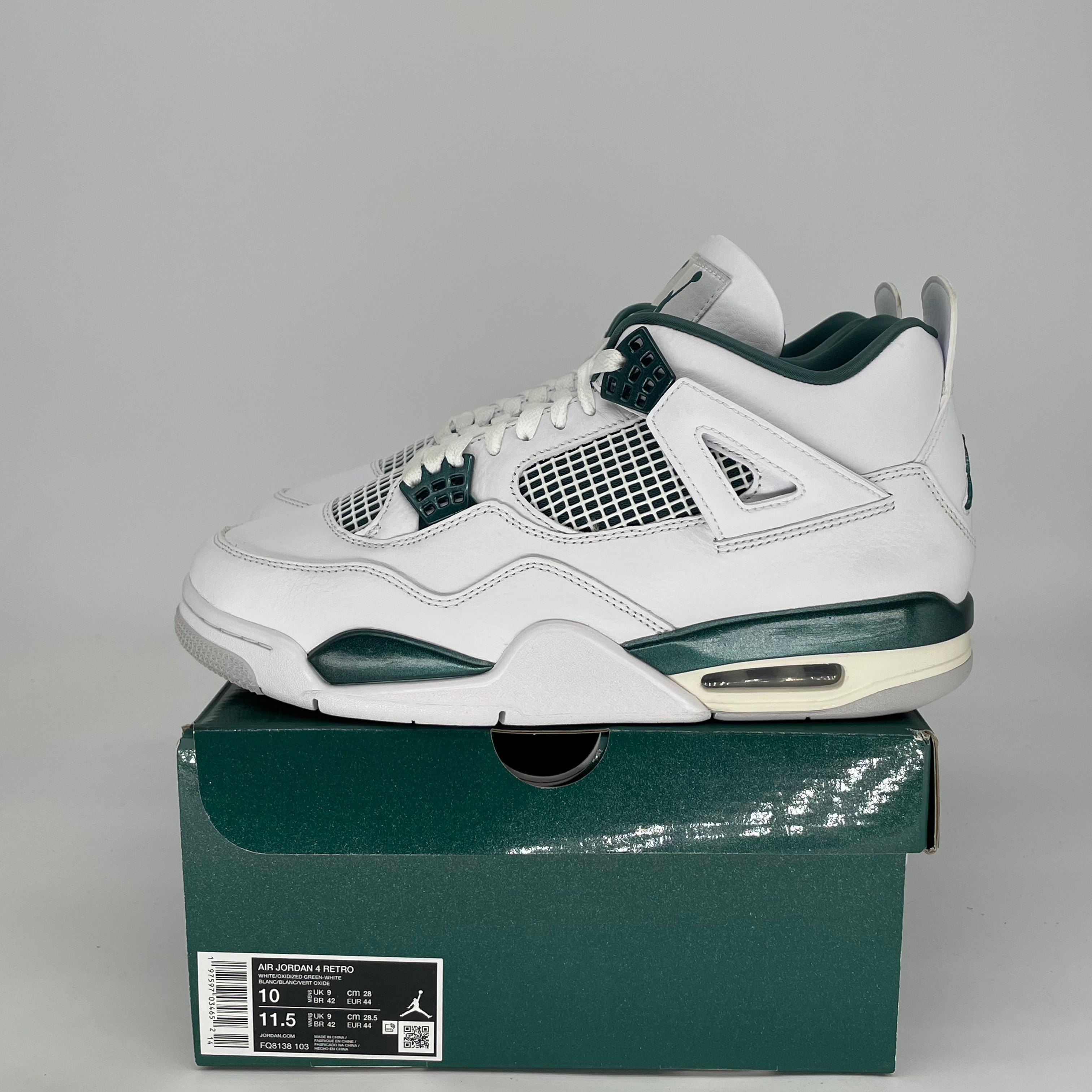 AIR JORDAN 4 OXIDIZED GREEN FQ8138-103 SIZE 10/11.5W