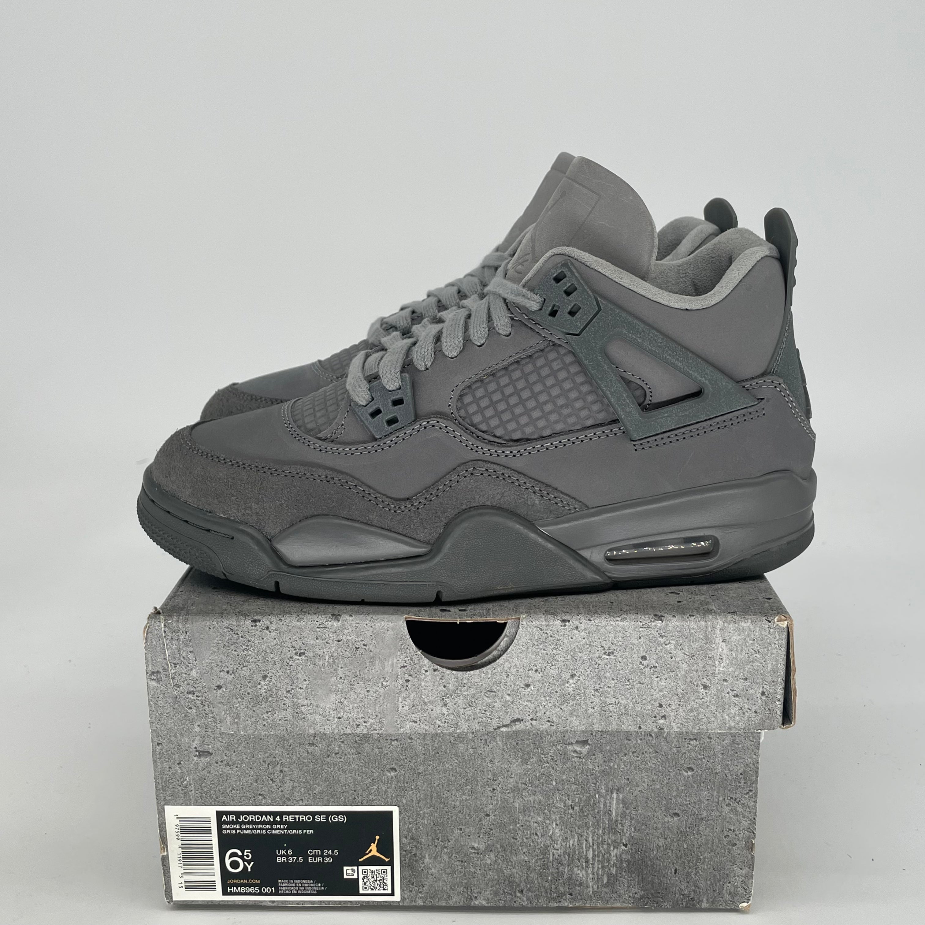 AIR JORDAN 4 WET CEMENT HM8965-001 SIZE 6.5/8W