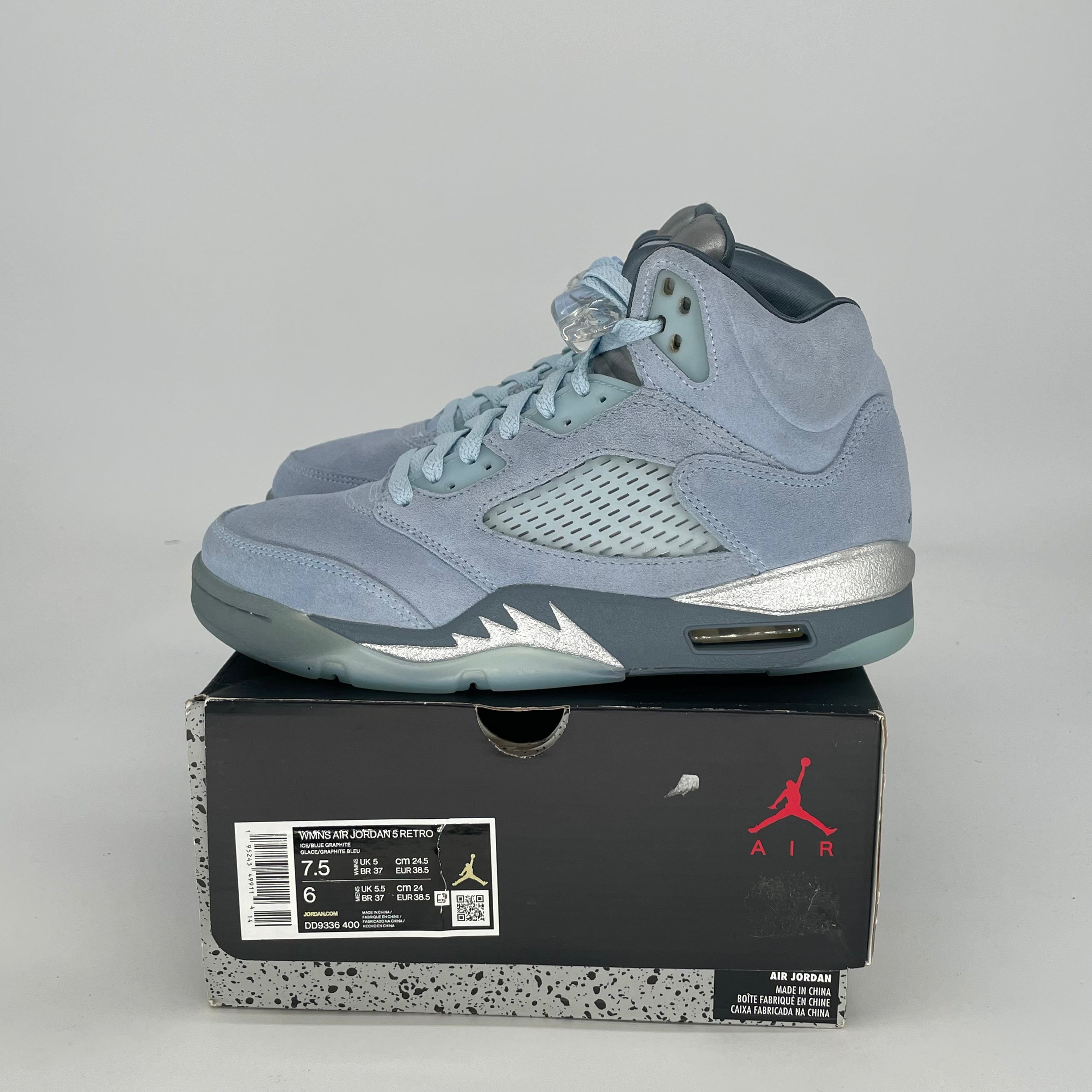 AIR JORDAN 5 BLUEBIRD W DD9336-400 SIZE 6/7.5W