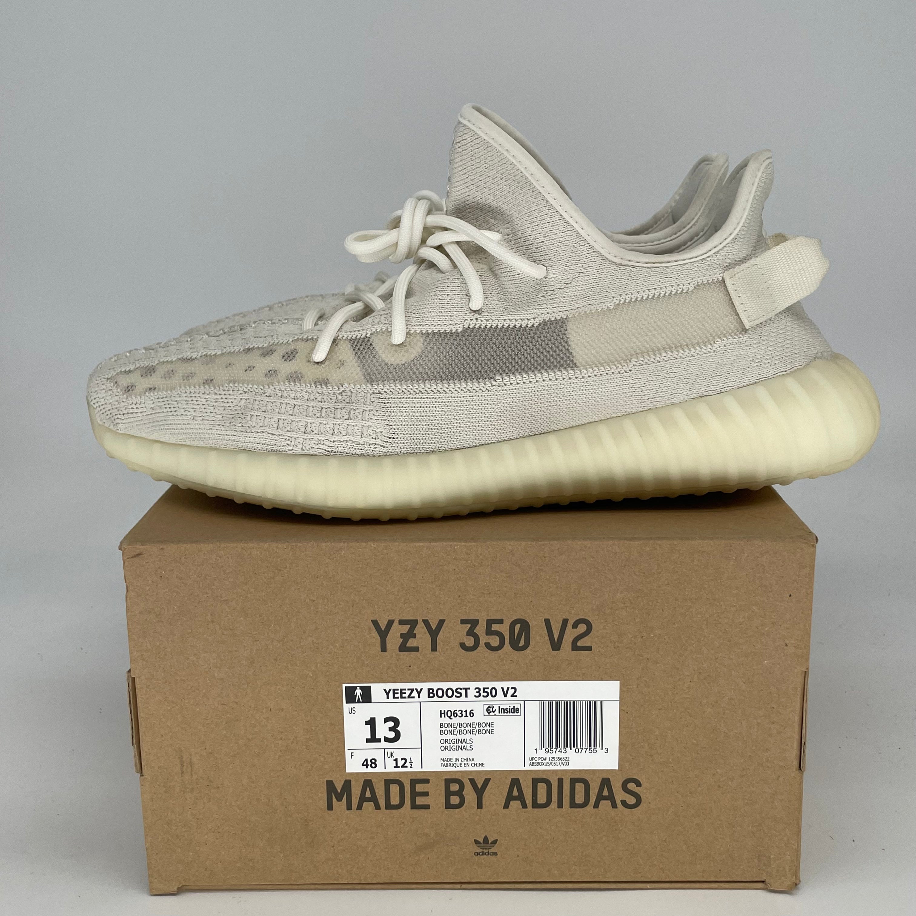 ADIDAS YEEZY 350 V2 BONE HQ6316 SIZE 13/14.5W