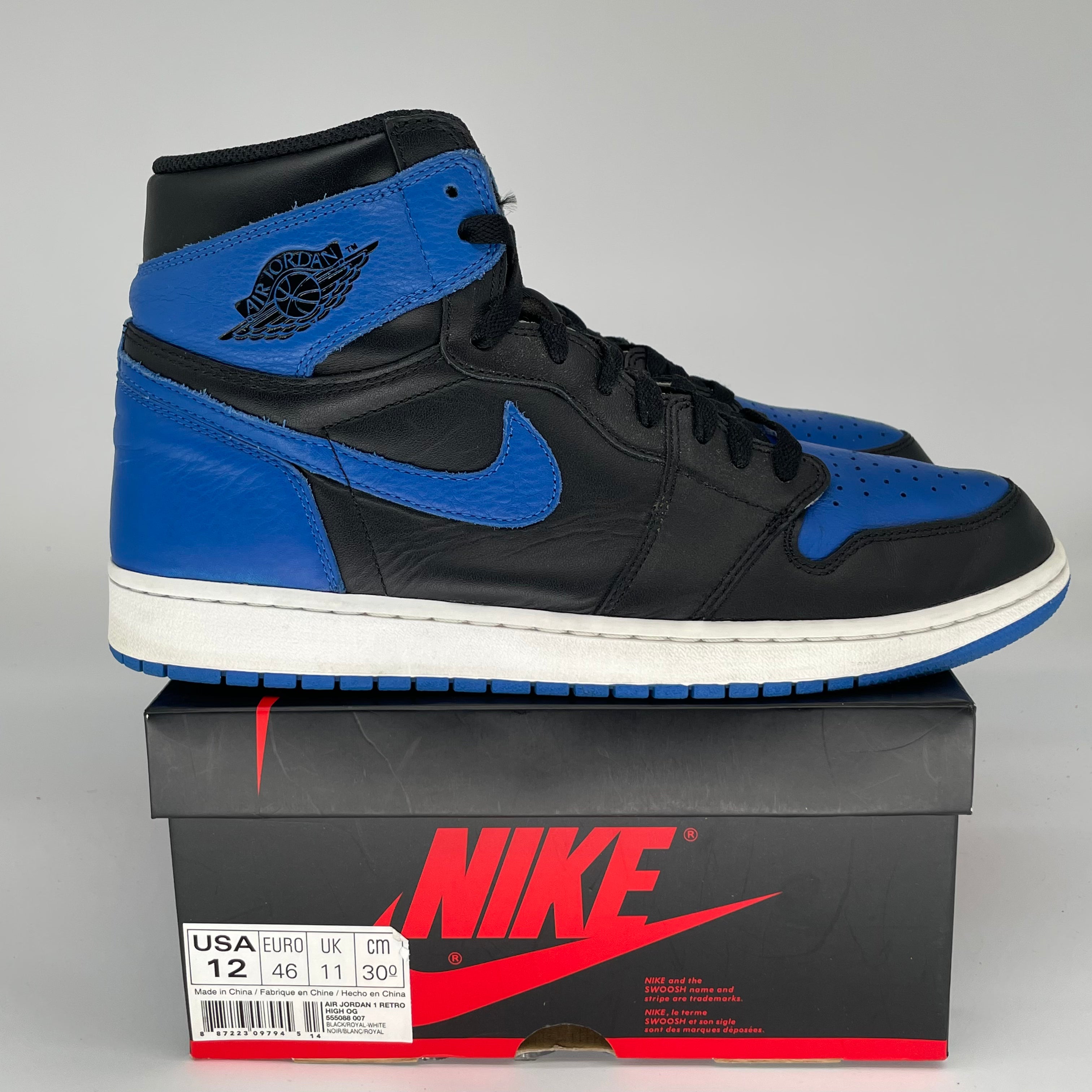 AIR JORDAN 1 ROYAL SIZE 12 555088-007