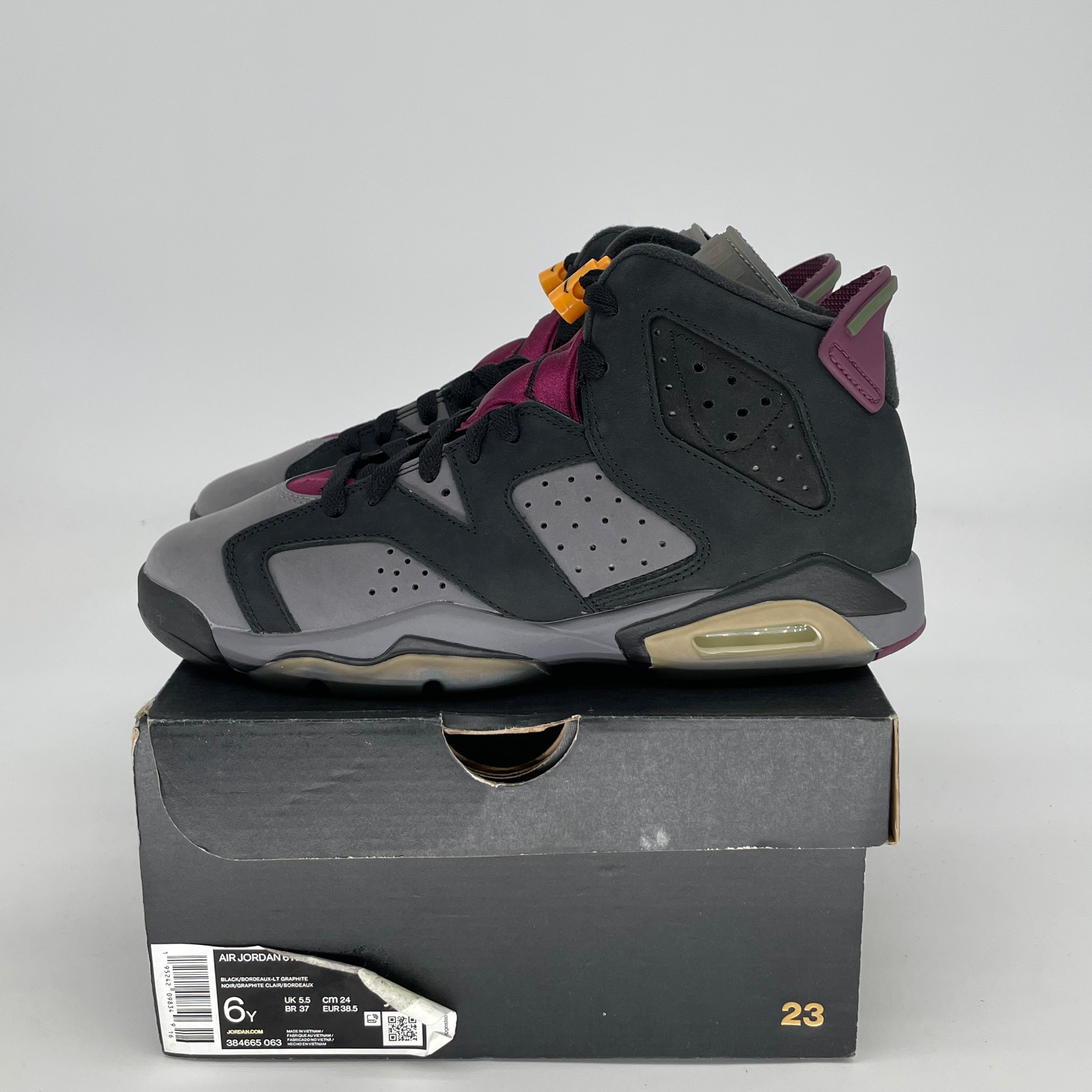 AIR JORDAN 6 BORDEAUX SIZE 6/7.5W 384665-063
