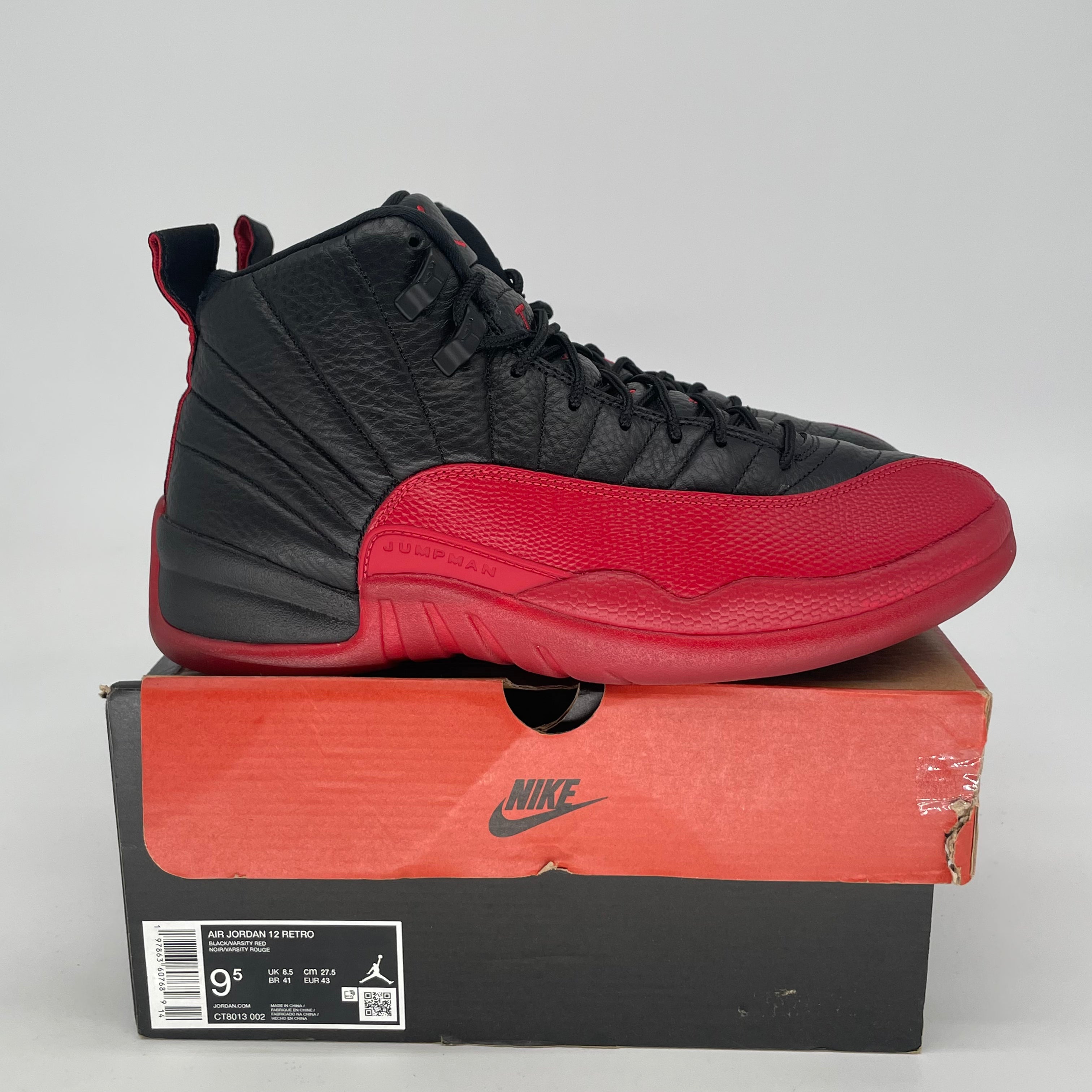 AIR JORDAN 12 FLU GAME CT8013-002 SIZE 9.5/11W