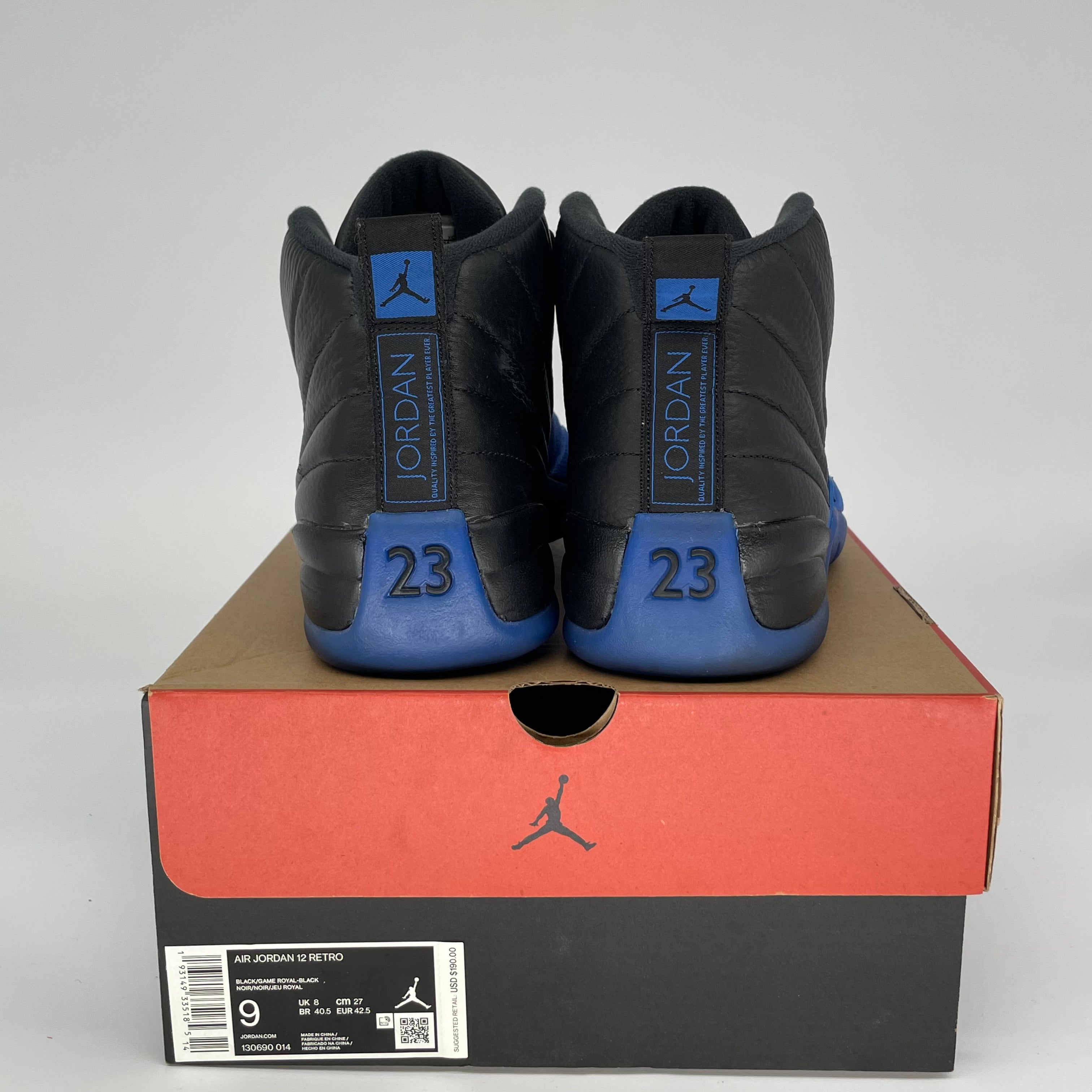 AIR JORDAN 12 GAME ROYAL SIZE 9 130690-014