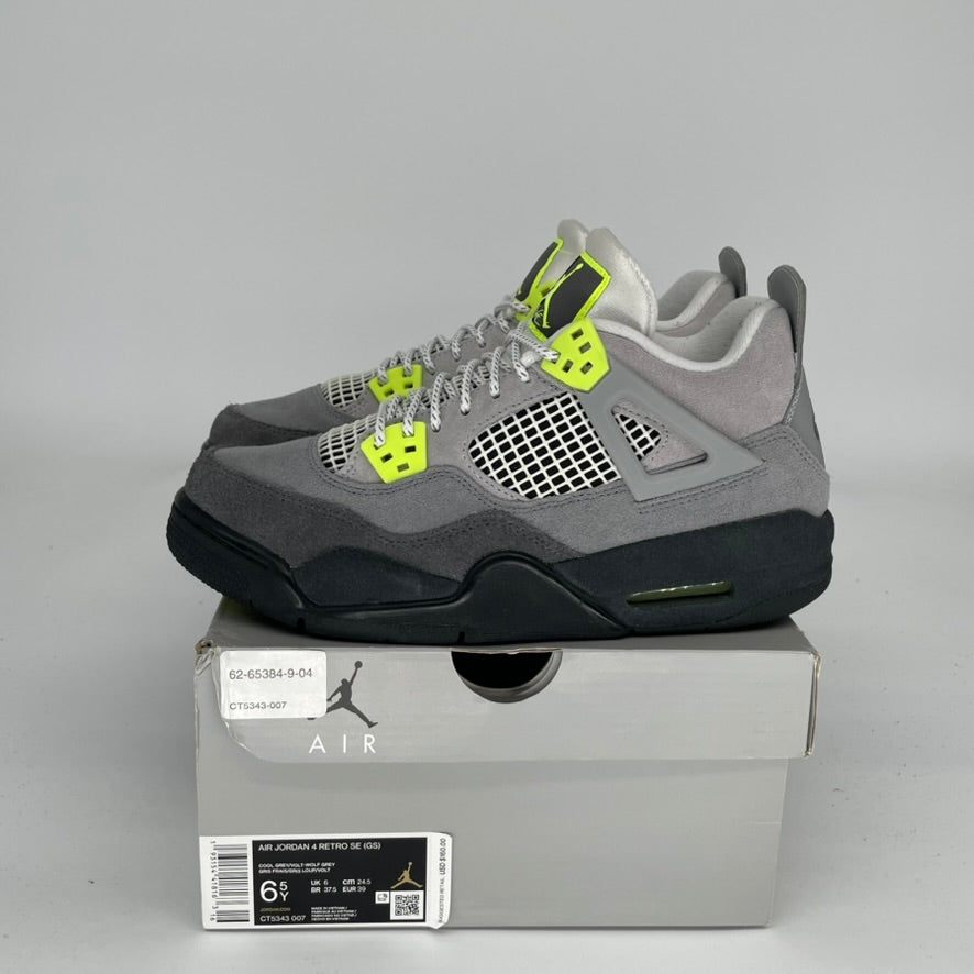 AIR JORDAN 4 NEON 95 SIZE 6.5Y CT5343-007