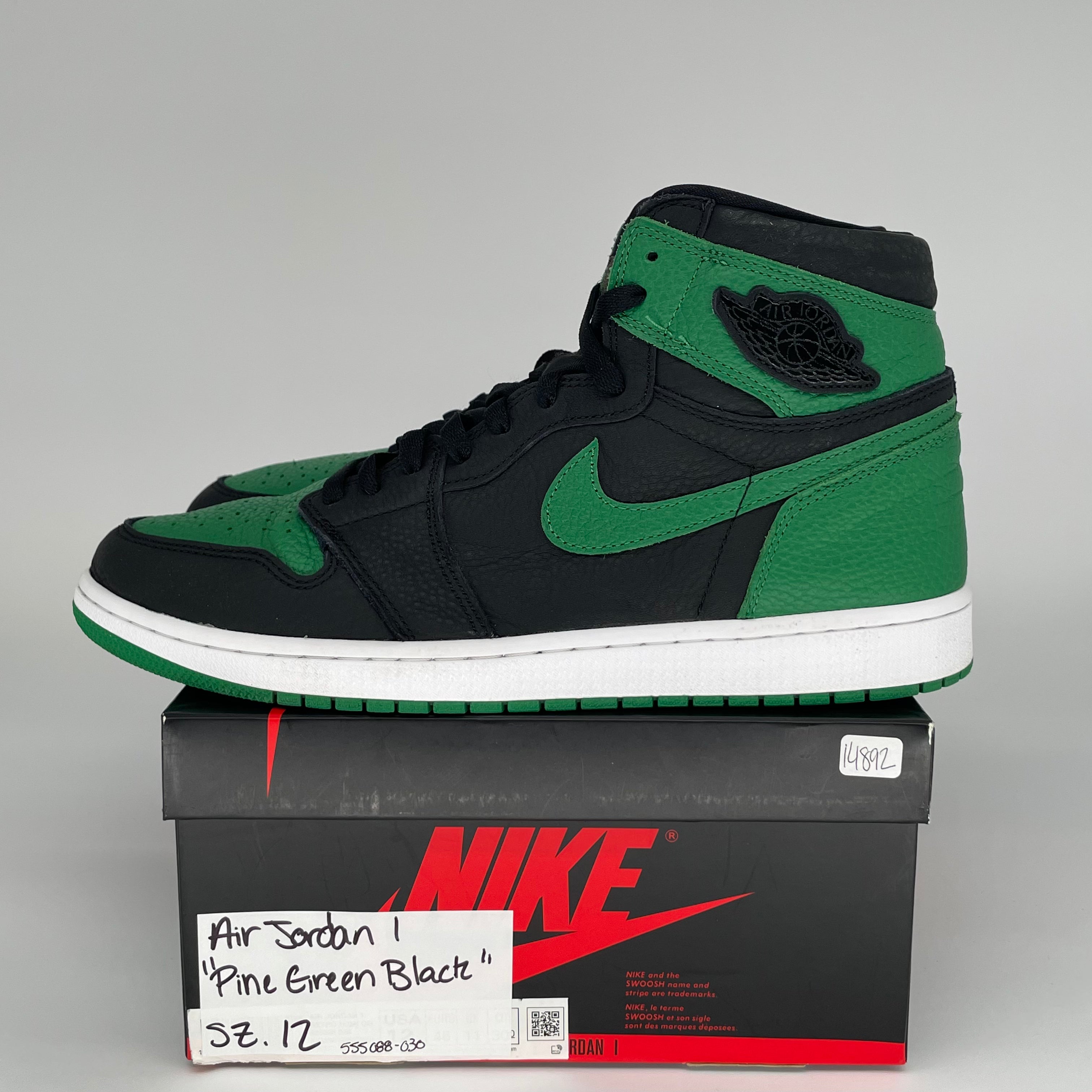 AIR JORDAN 1 PINE GREEN BLACK SIZE 12 555088-030