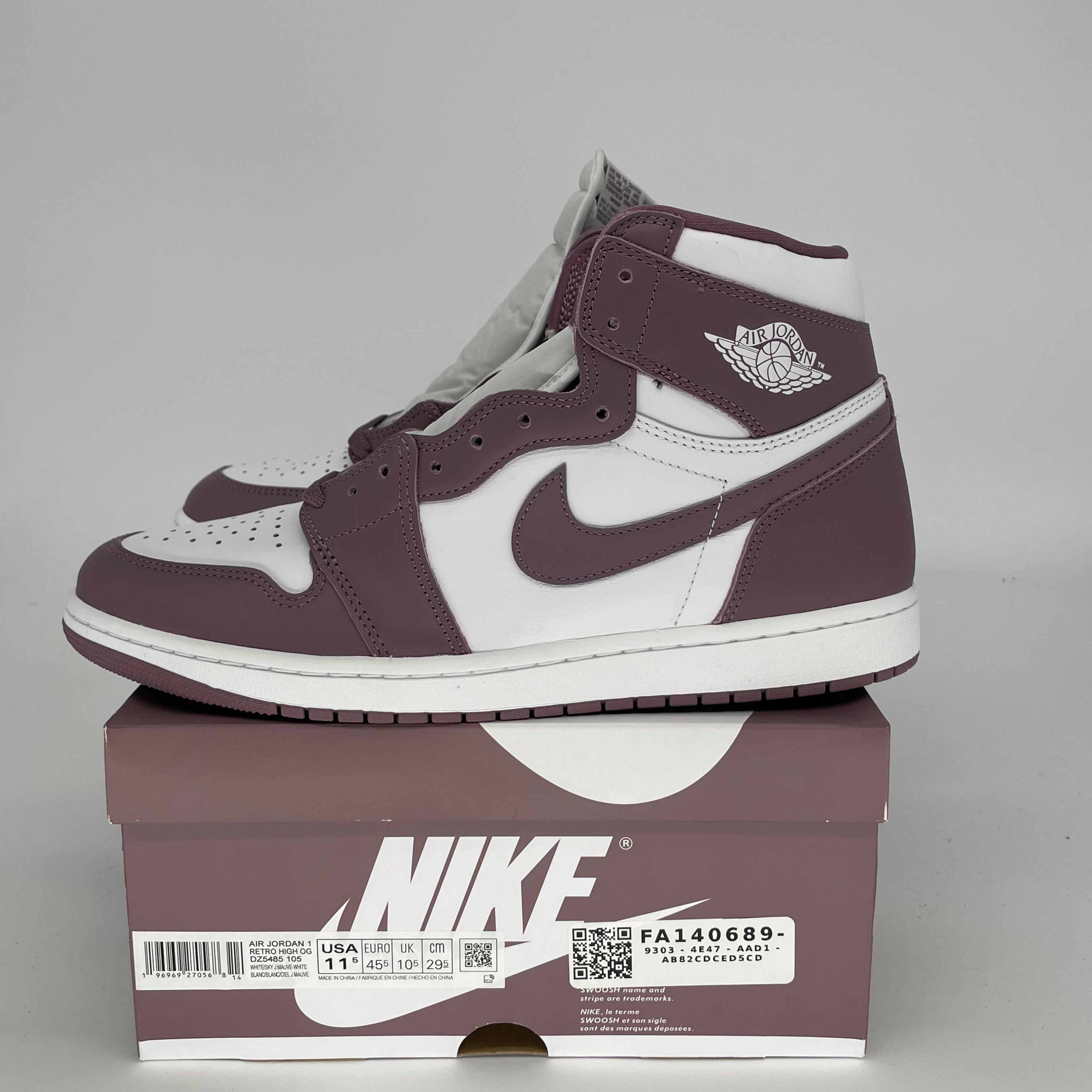 AIR JORDAN 1 MAUVE SIZE 11.5 DZ5485-105