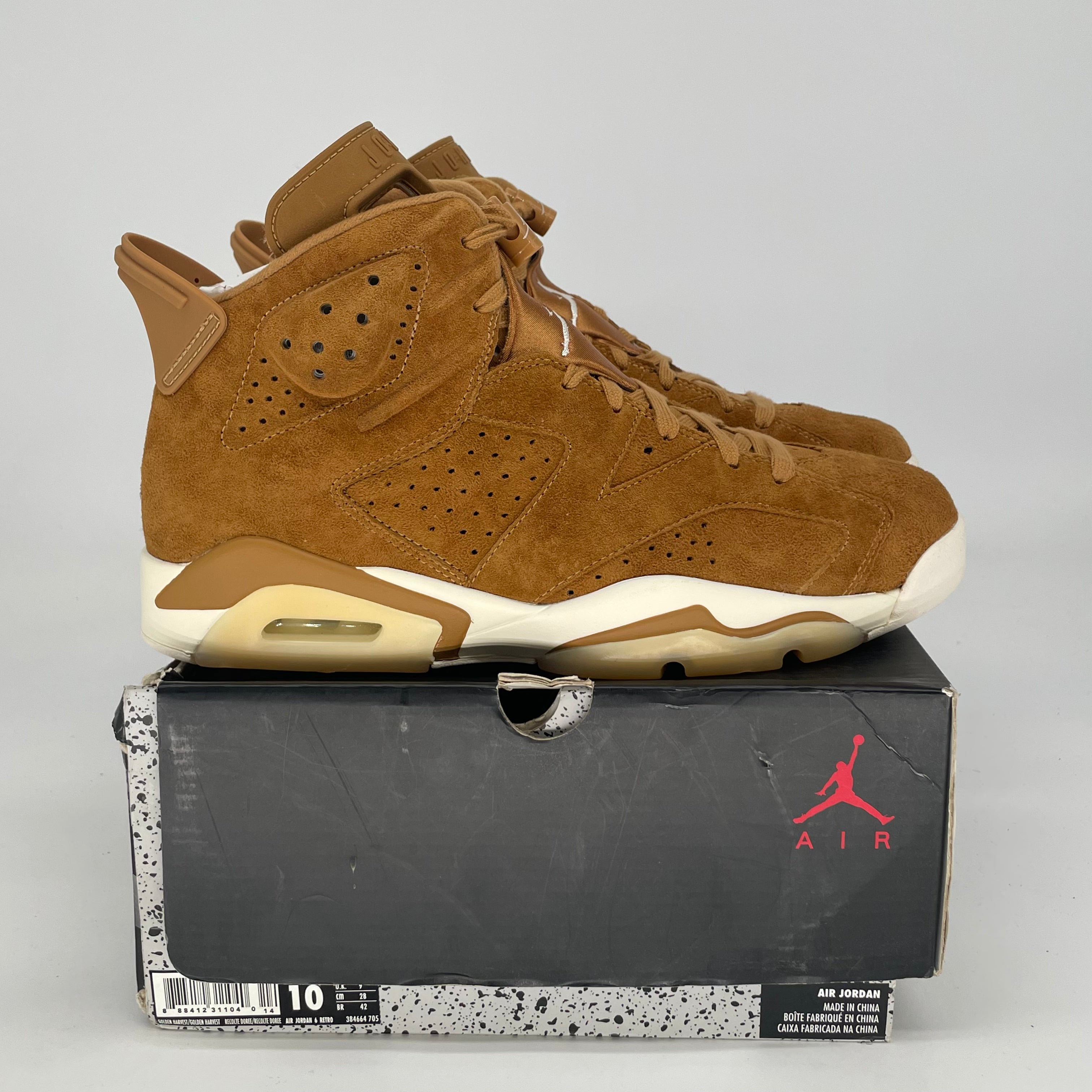 AIR JORDAN 6 WHEAT 384664-705 SIZE 10/11.5W