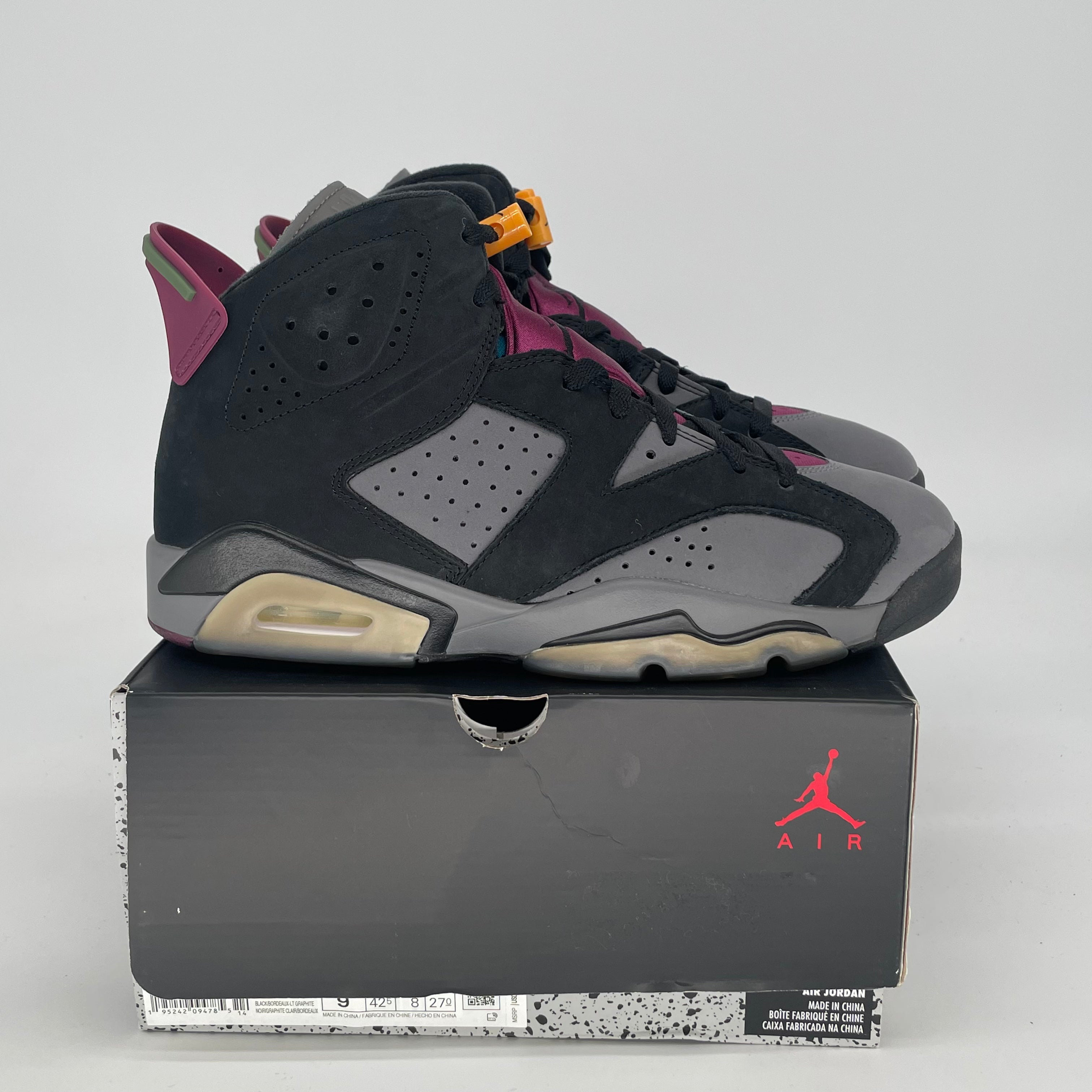AIR JORDAN 6 BORDEAUX CT8529-063 SIZE 9/10.5W