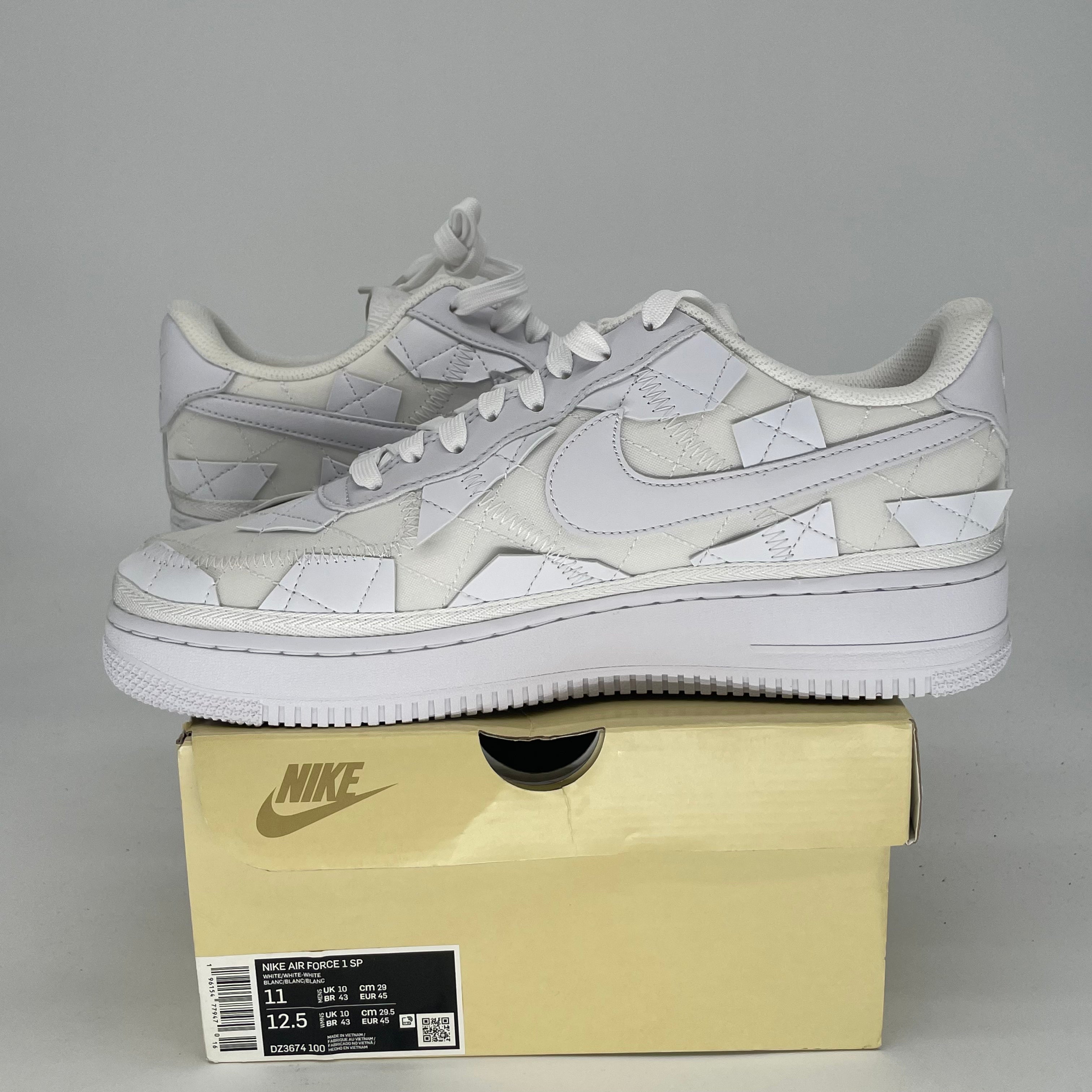 NIKE AIR FORCE 1 LOW BILLIE EILISH TRIPLE WHITE DZ3674-100 SIZE 11/12.5W