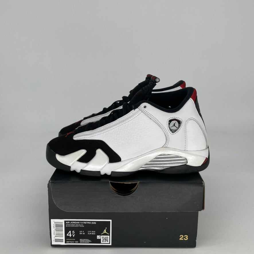 AIR JORDAN 14 BLACK TOE SIZE 4.5/6W 487524-160