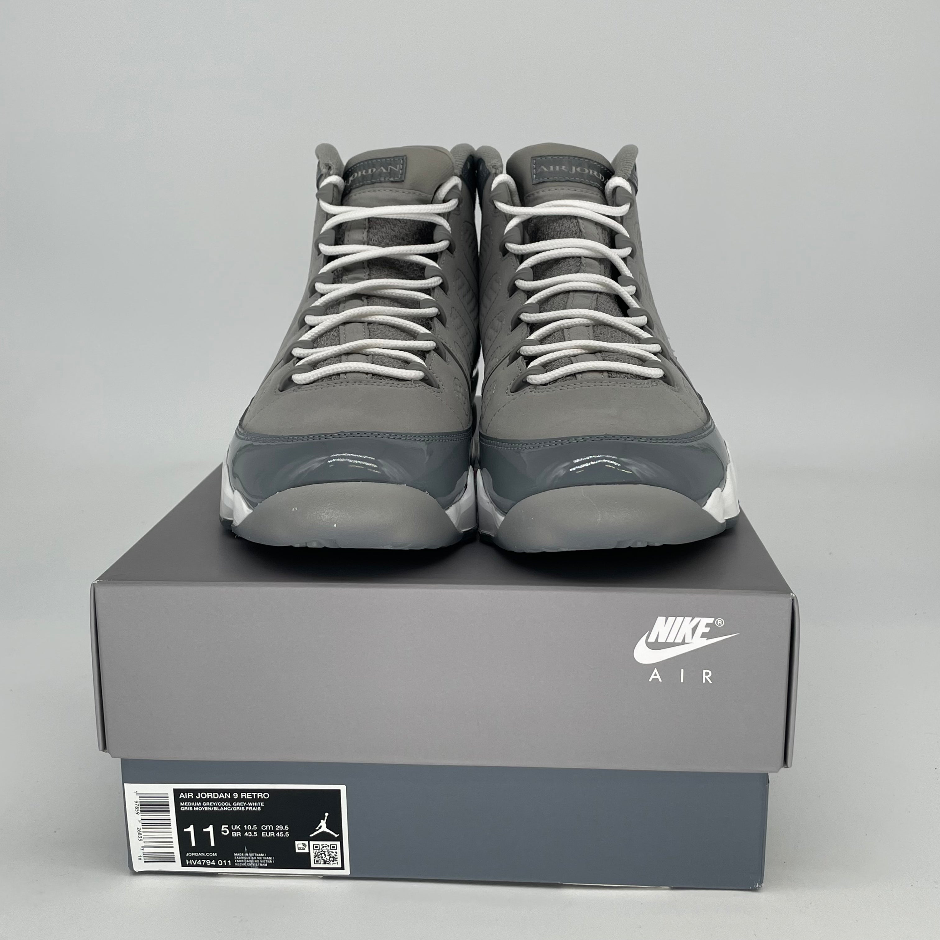 AIR JORDAN 9 COOL GREY HV4794-011 SIZE 11.5/13W