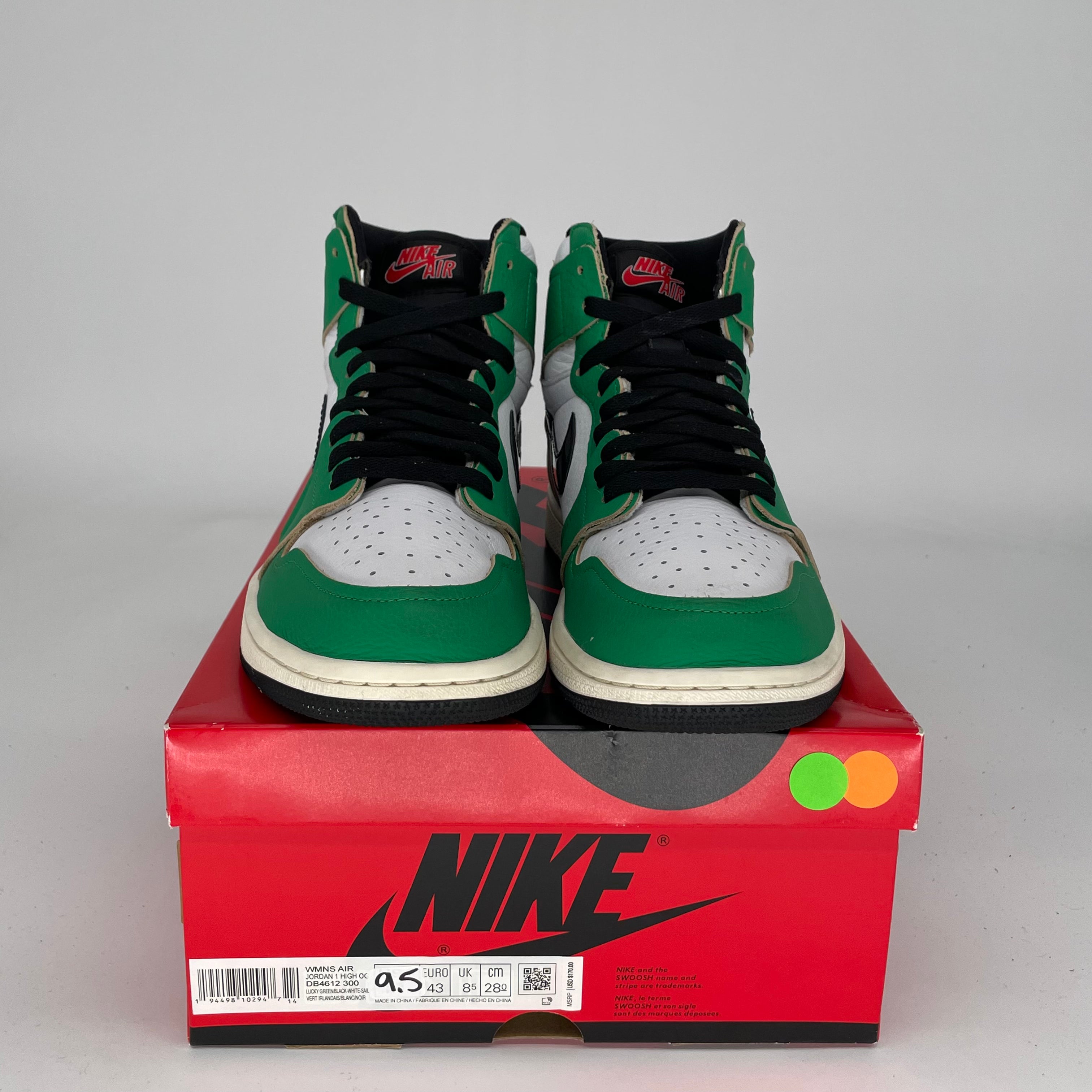 AIR JORDAN 1 LUCKY GREEN W SIZE 9.5/11W DB4612-300