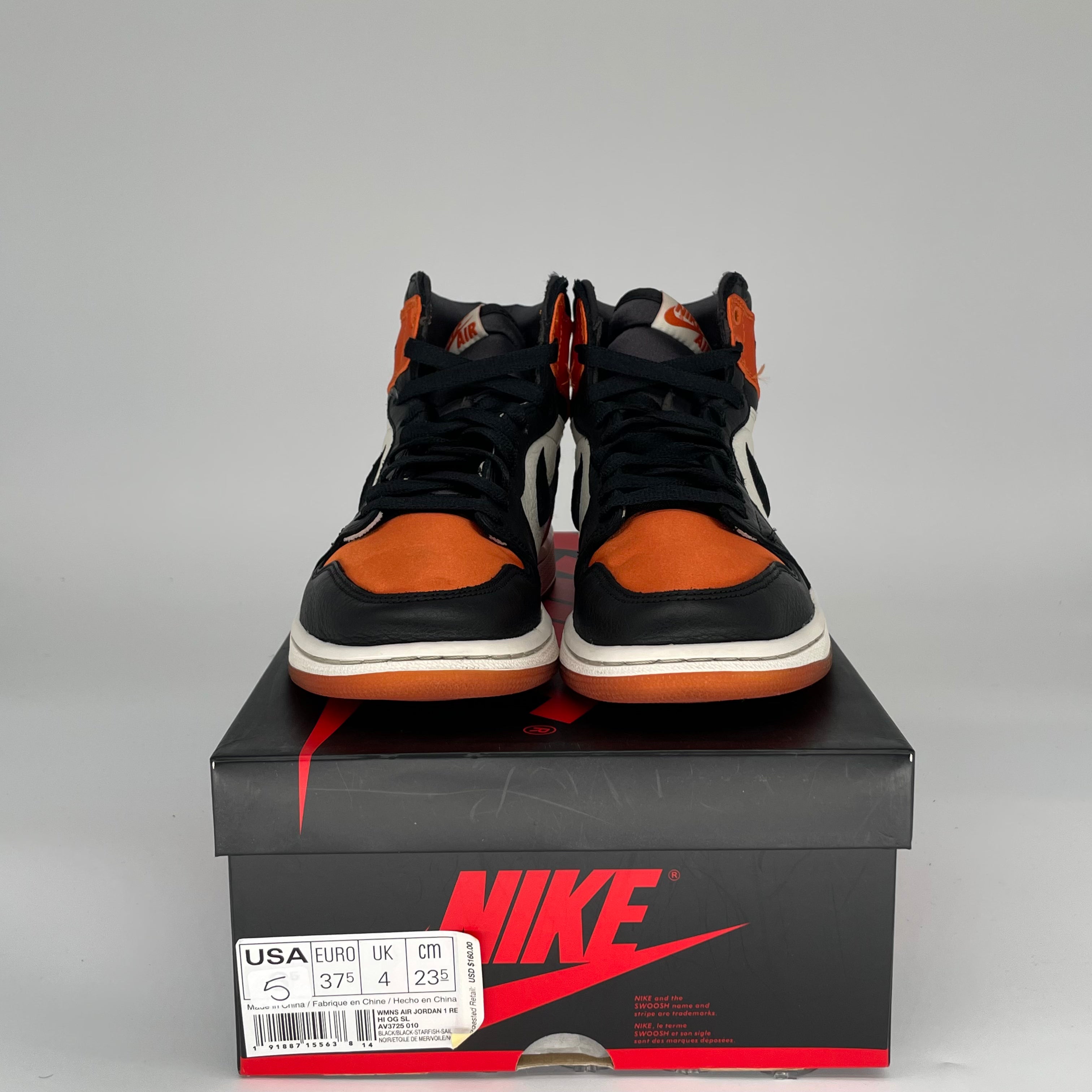 AIR JORDAN 1 SATIN SHATTERED BACKBOARD W SIZE 5/6.5W AV3725-010