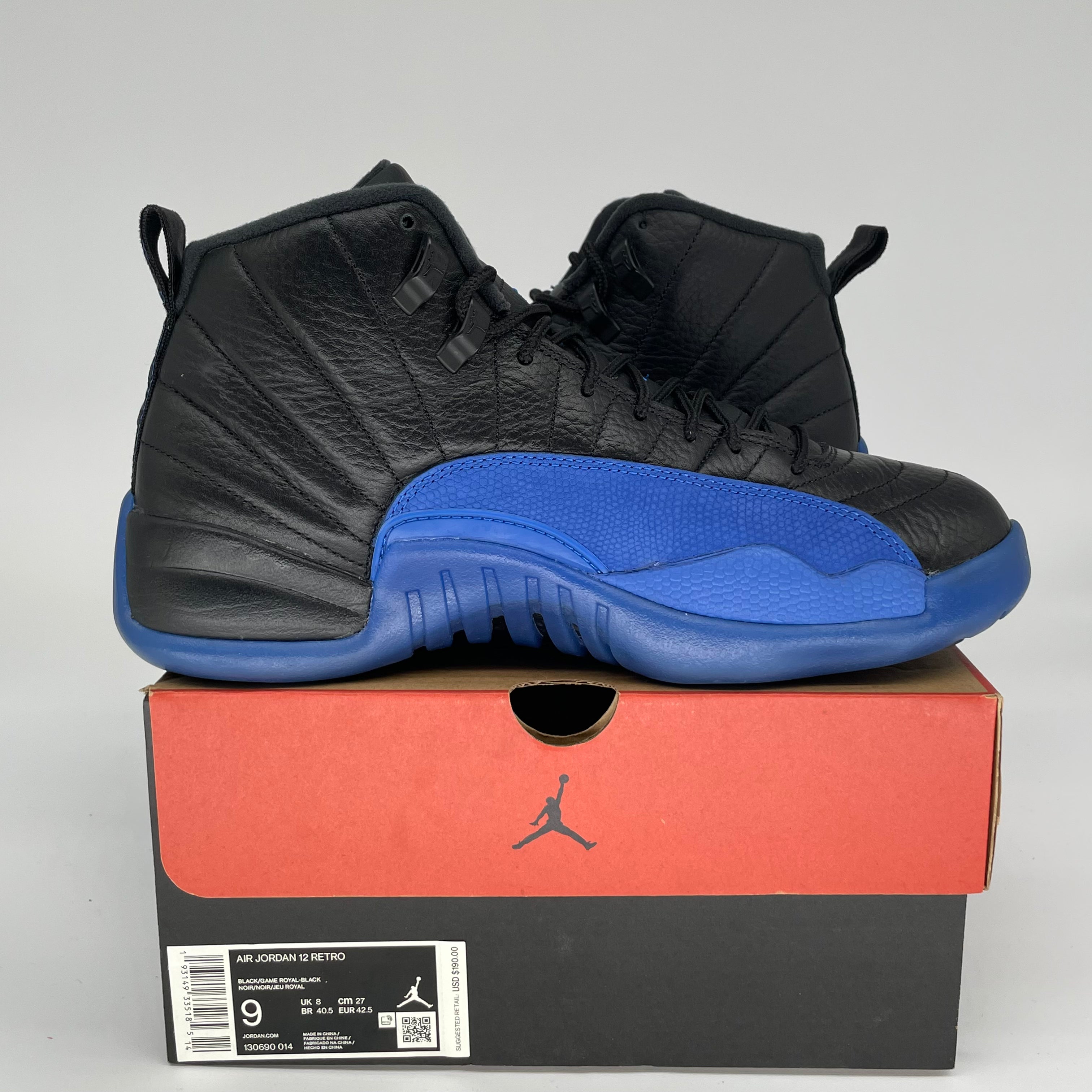 AIR JORDAN 12 GAME ROYAL SIZE 9 130690-014