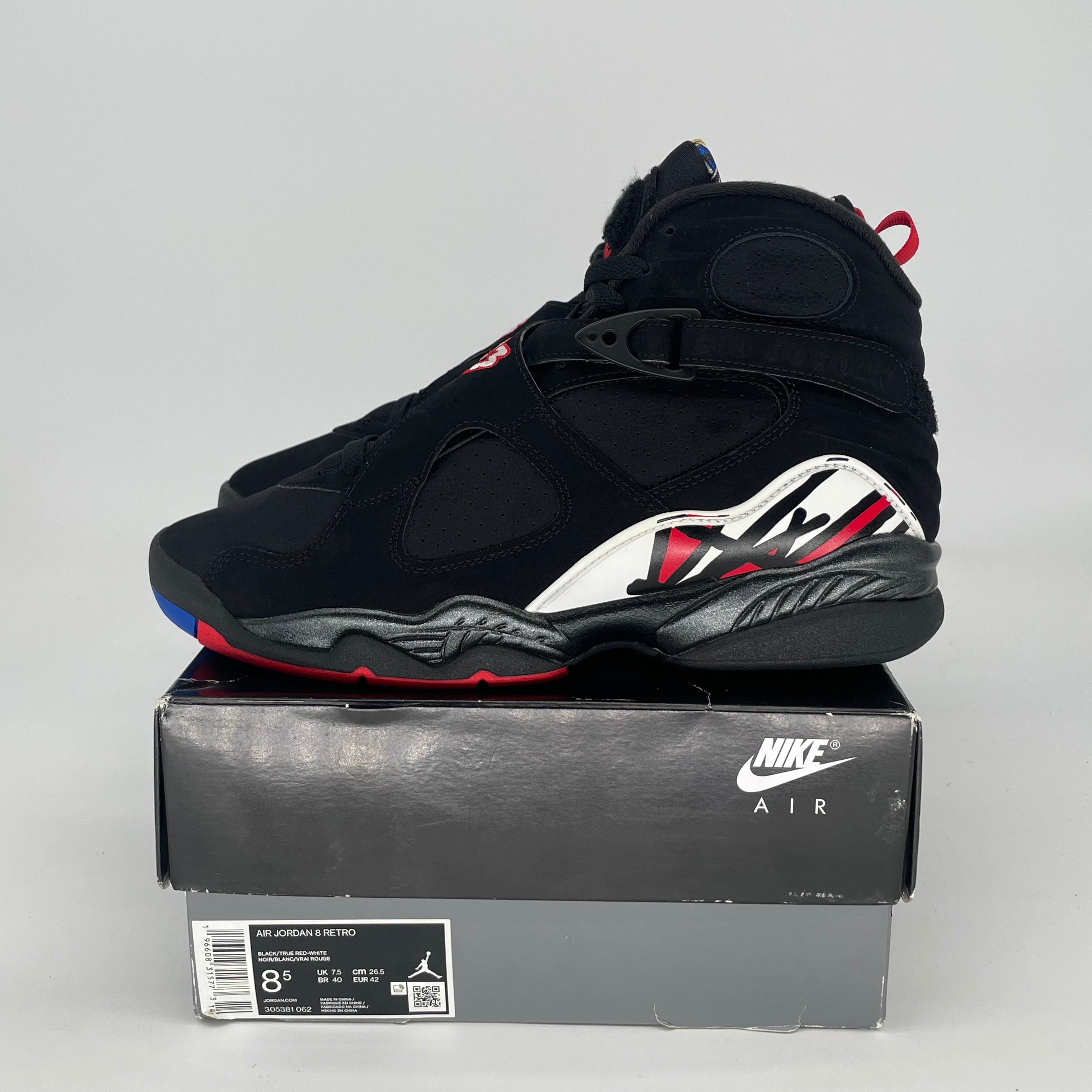 AIR JORDAN 8 PLAYOFFS 305381-062 SIZE 8.5/10W