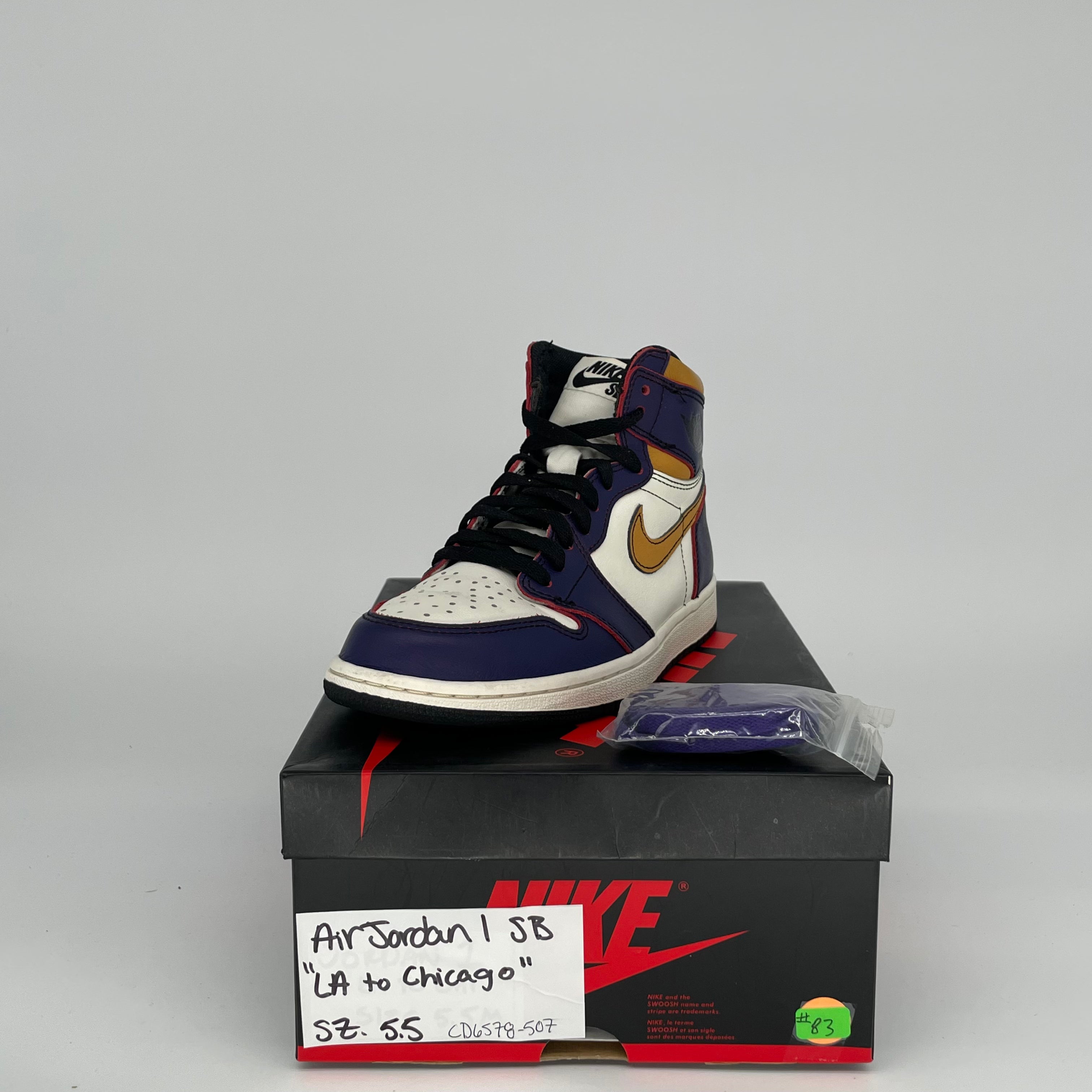 AIR JORDAN 1 SB LA TO CHICAGO SIZE 5.5 CD6578-507