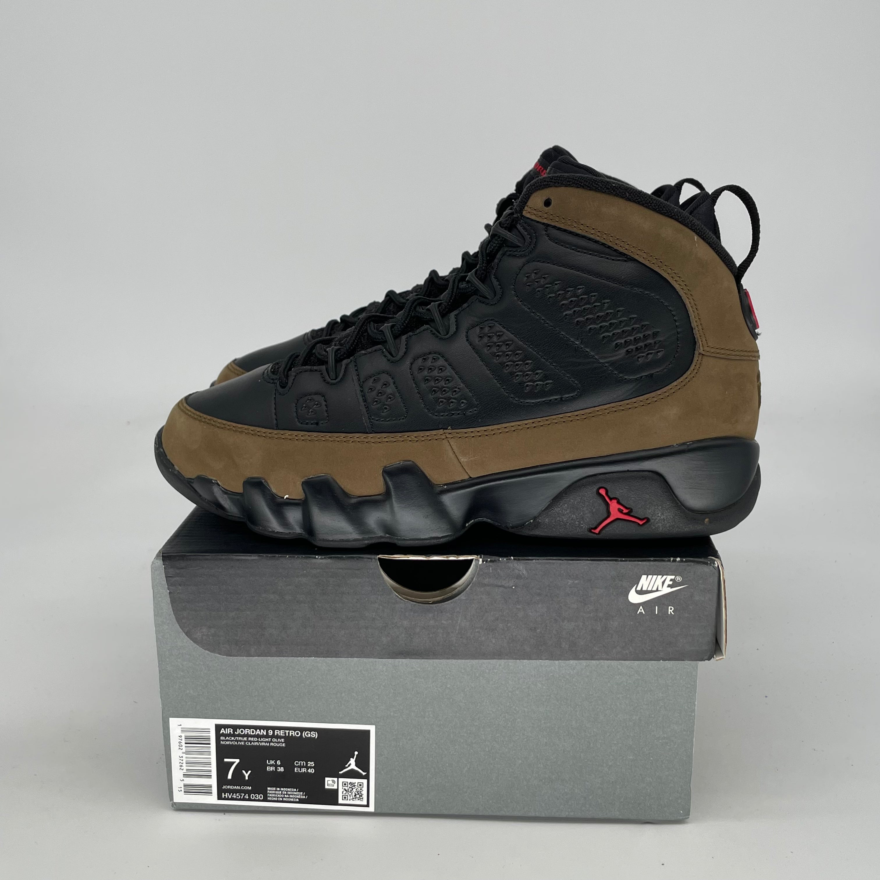 AIR JORDAN 9 OLIVE SIZE 7/8.5W HV4574-030