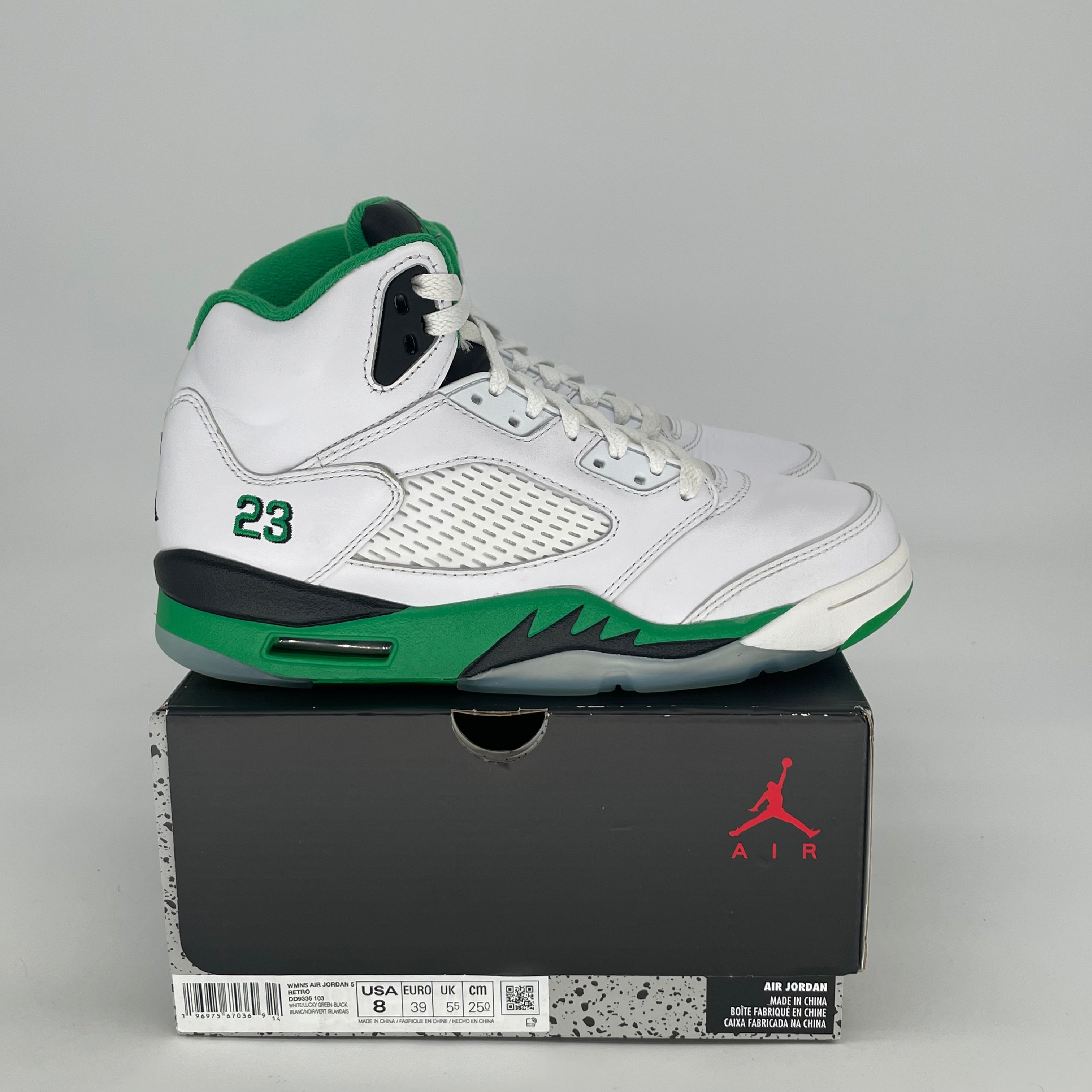 AIR JORDAN 5 LUCKY GREEN W DD9336-103 SIZE 6.5/8W