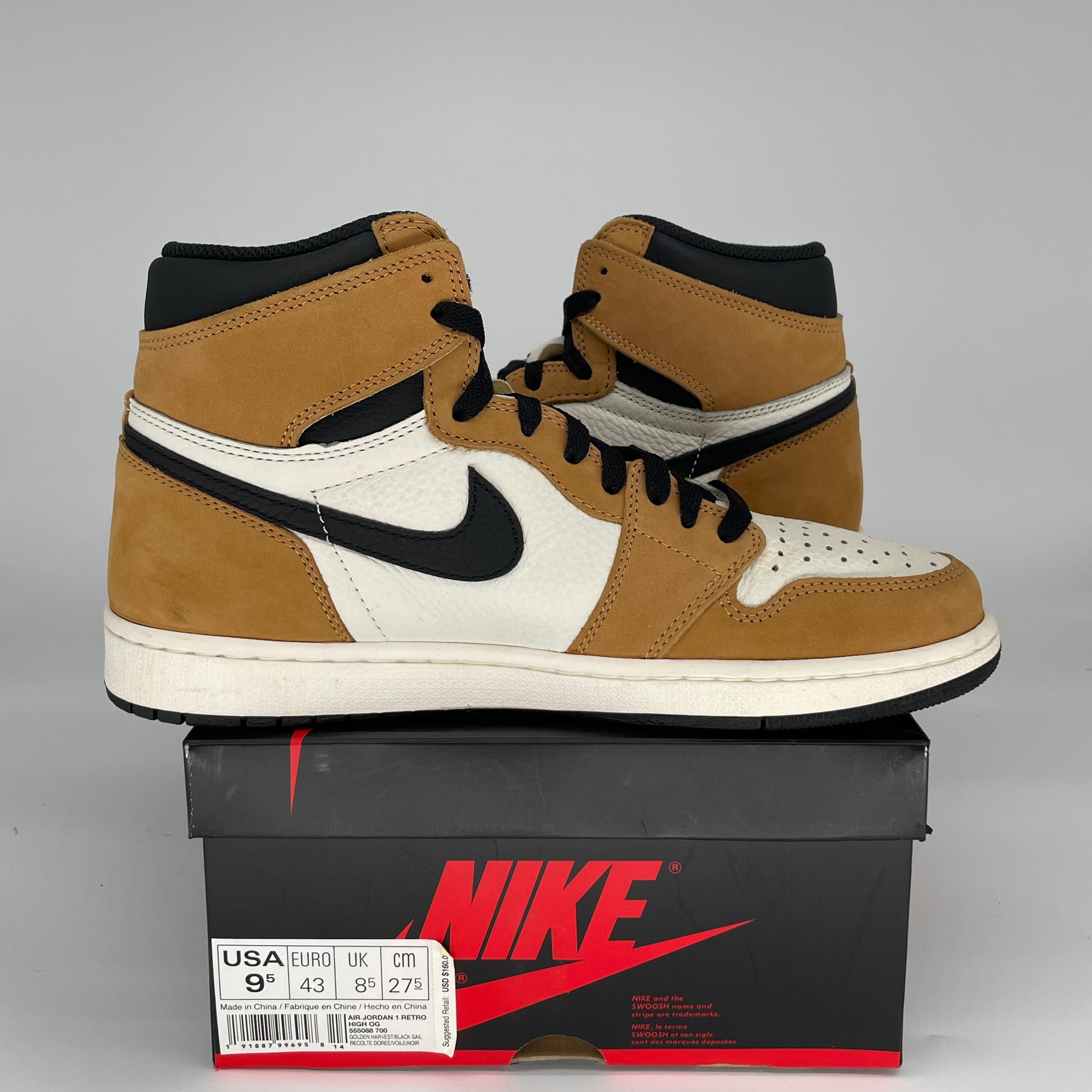 AIR JORDAN 1 ROOKIE OF THE YEAR SIZE 9.5 555088-700