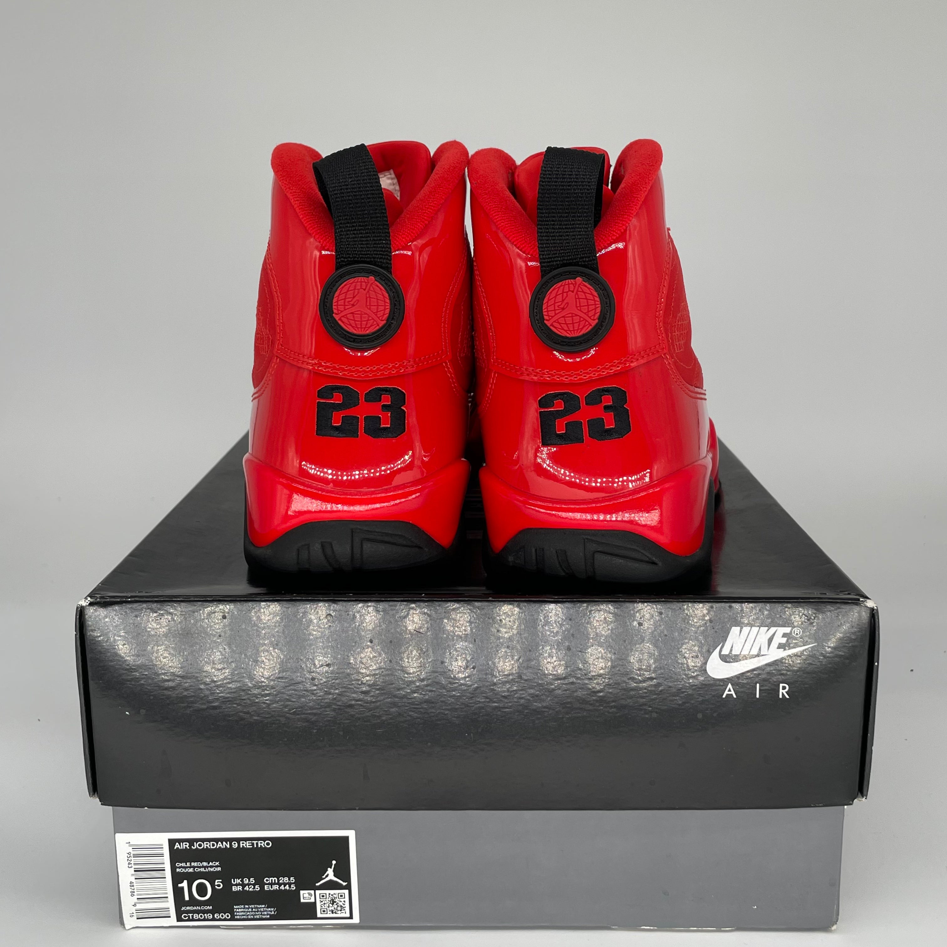 AIR JORDAN 9 CHILE RED SIZE 10.5 CT8019-600