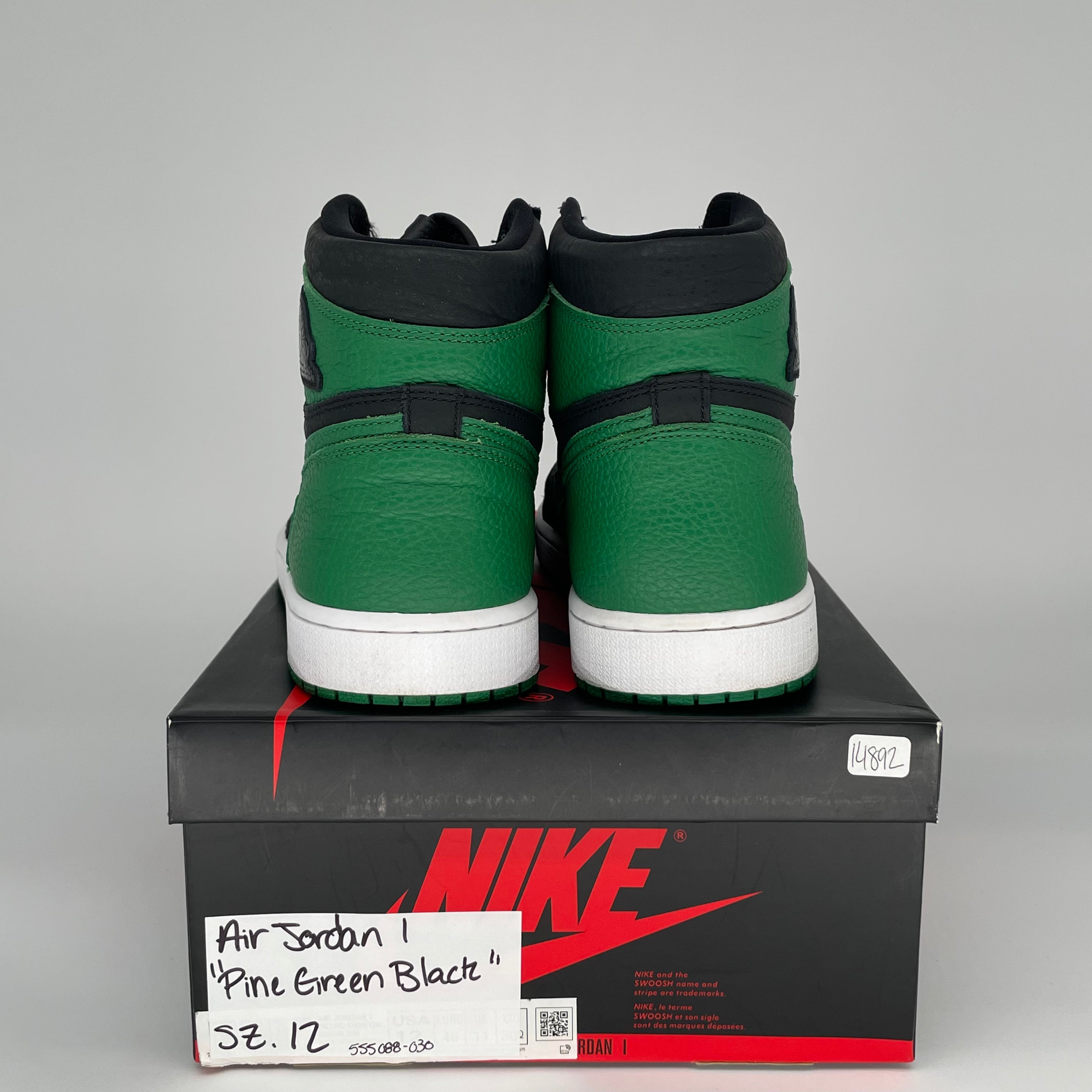 AIR JORDAN 1 PINE GREEN BLACK SIZE 12 555088-030