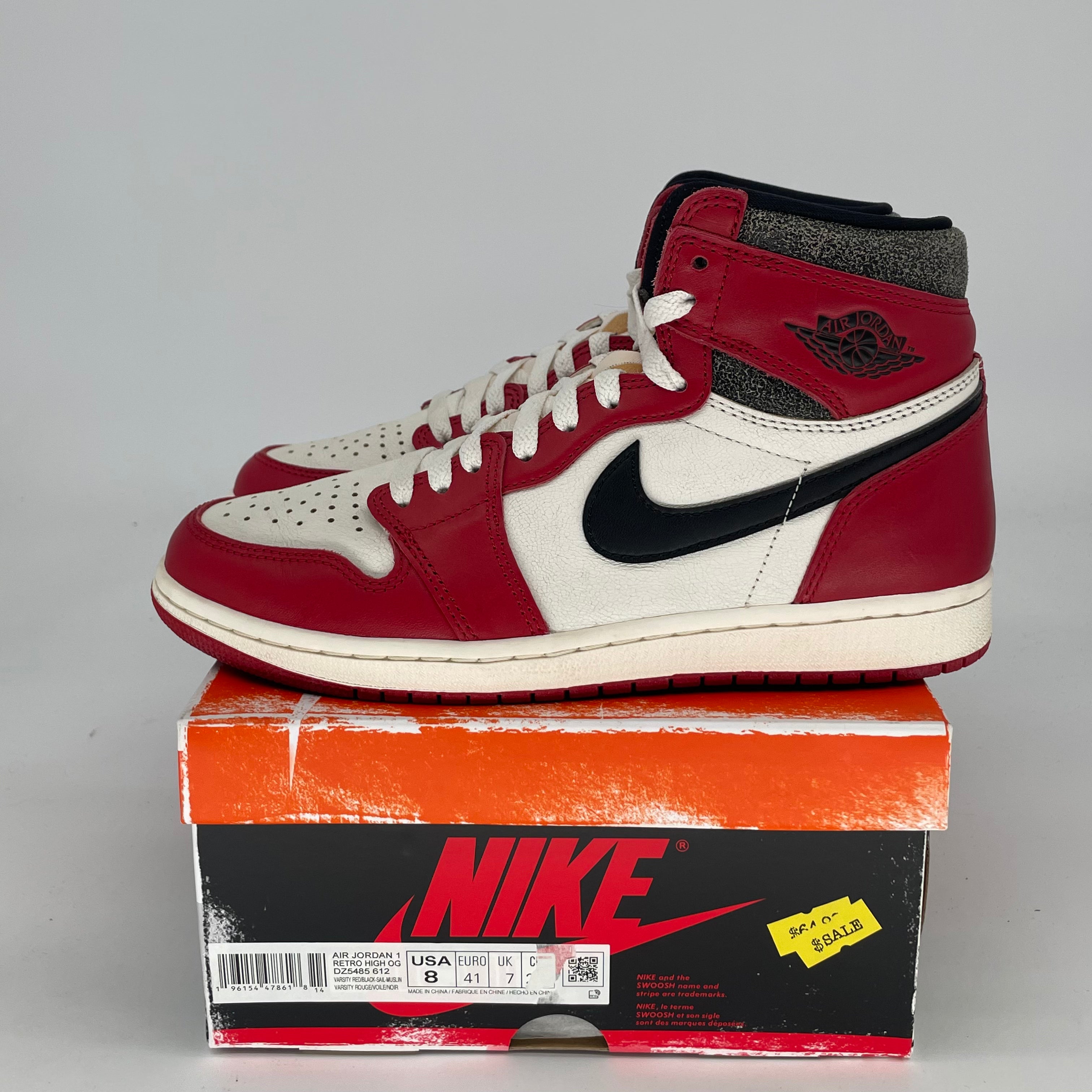 AIR JORDAN 1 CHICAGO LOST AND FOUND DZ5485-612 SIZE 8/9.5W
