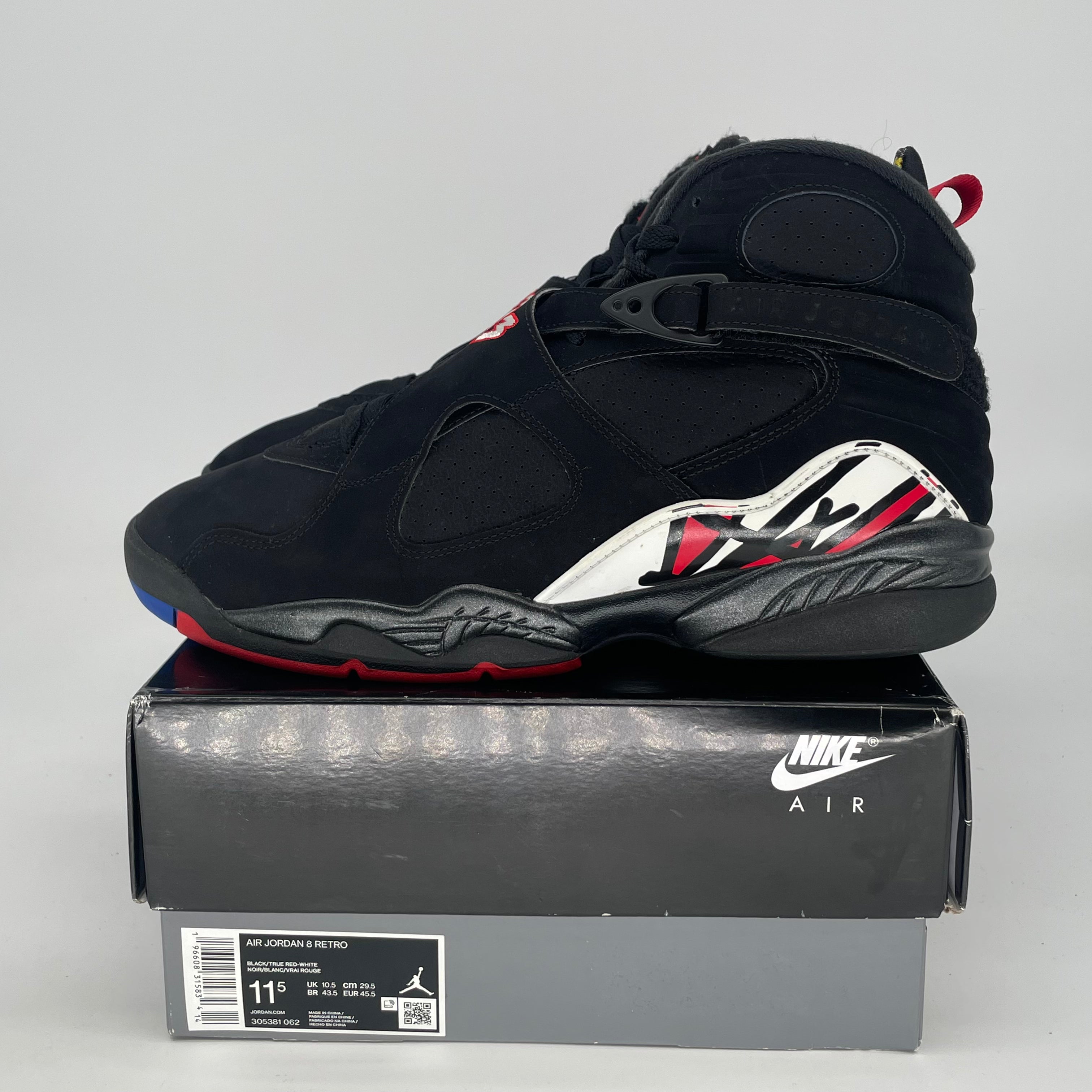 AIR JORDAN 8 PLAYOFFS 305381-062 SIZE 11.5/13W
