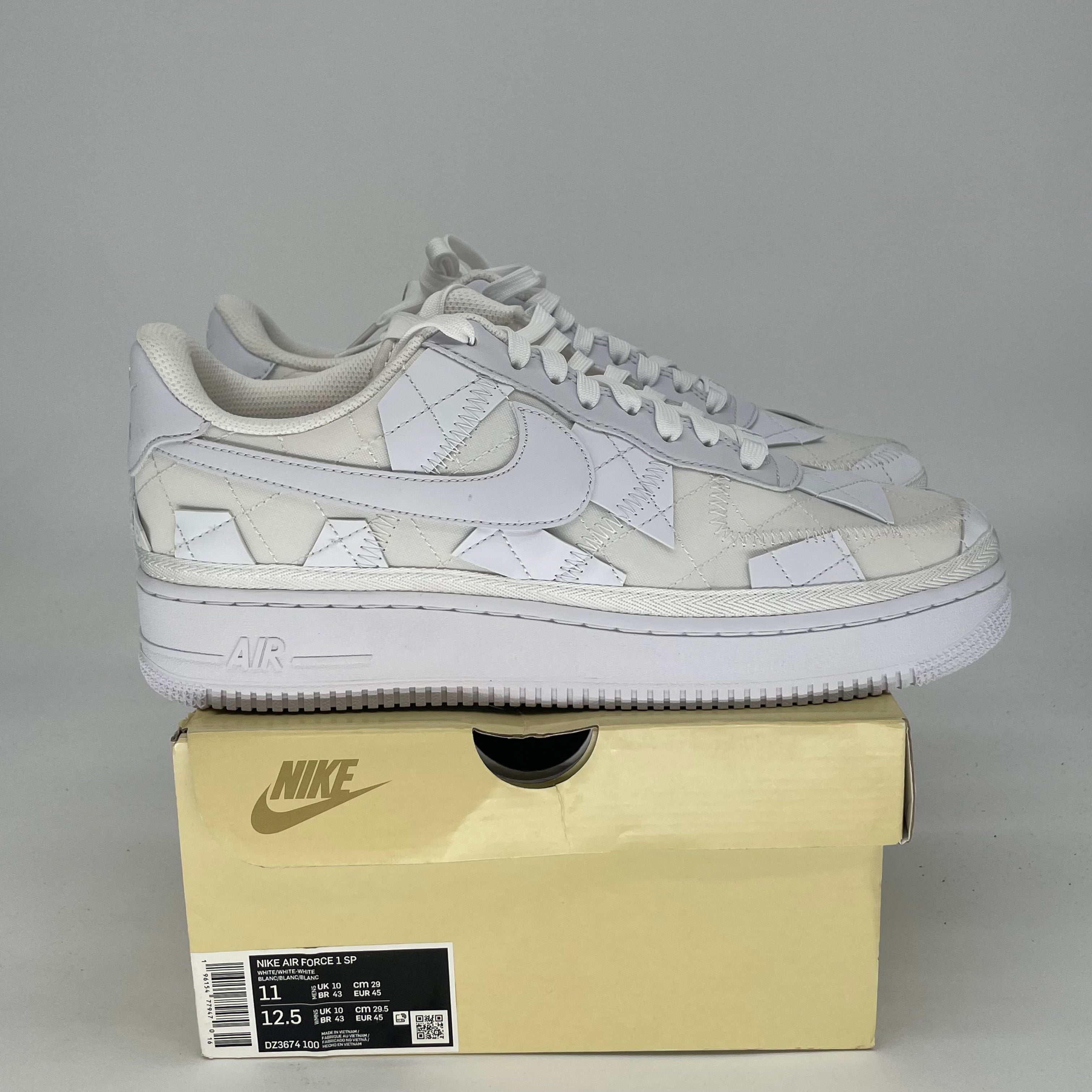 NIKE AIR FORCE 1 LOW BILLIE EILISH TRIPLE WHITE DZ3674-100 SIZE 11/12.5W