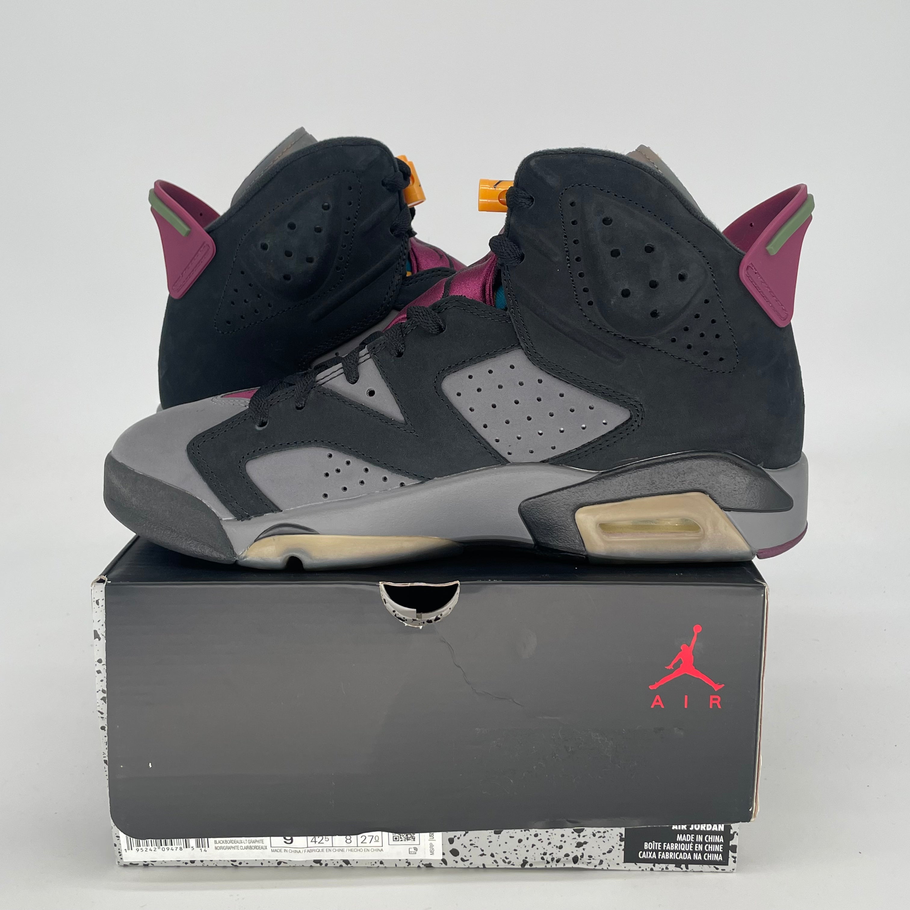 AIR JORDAN 6 BORDEAUX CT8529-063 SIZE 9/10.5W