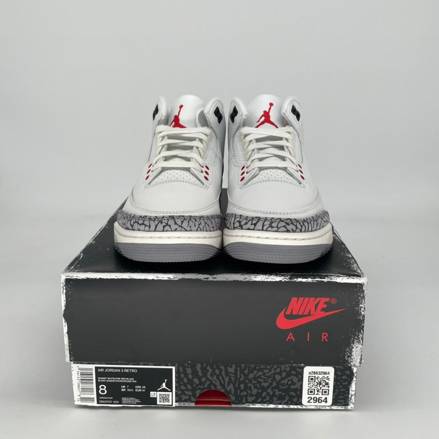 AIR JORDAN 3 WHITE CEMENT REIMAGINED DN3707-100 SIZE 8/9.5W