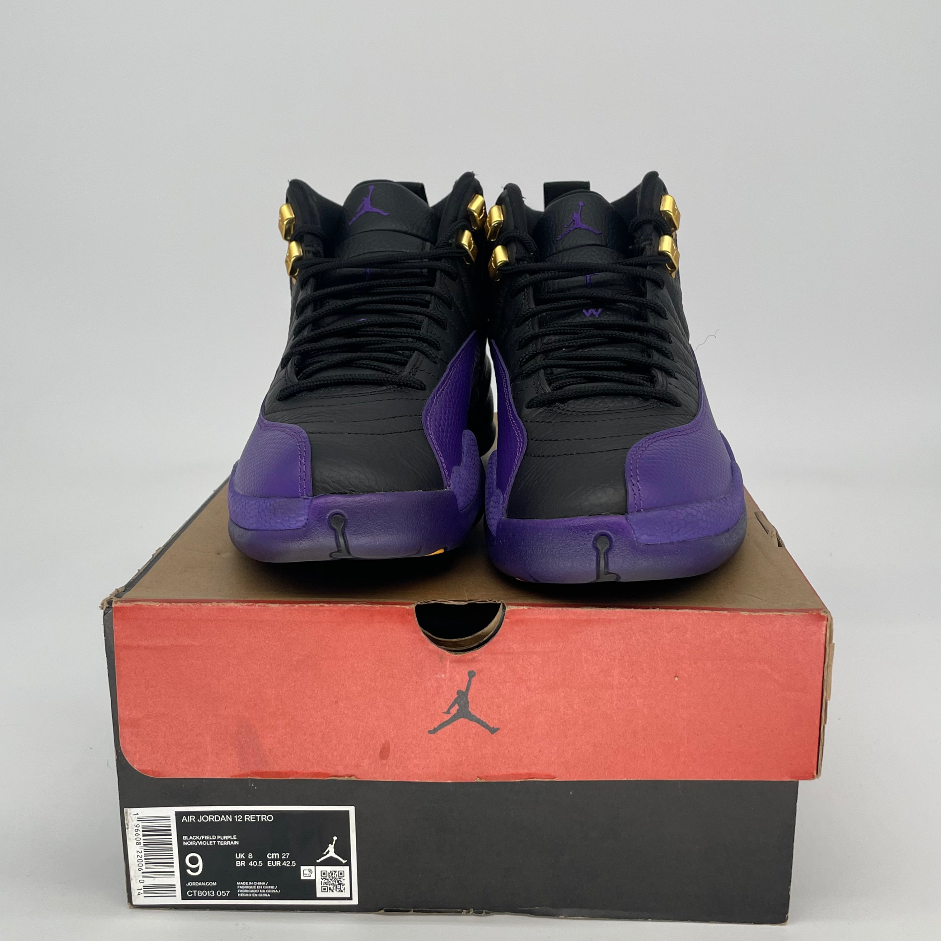 AIR JORDAN 12 FIELD PURPLE CT8013-057 SIZE 9/10.5W