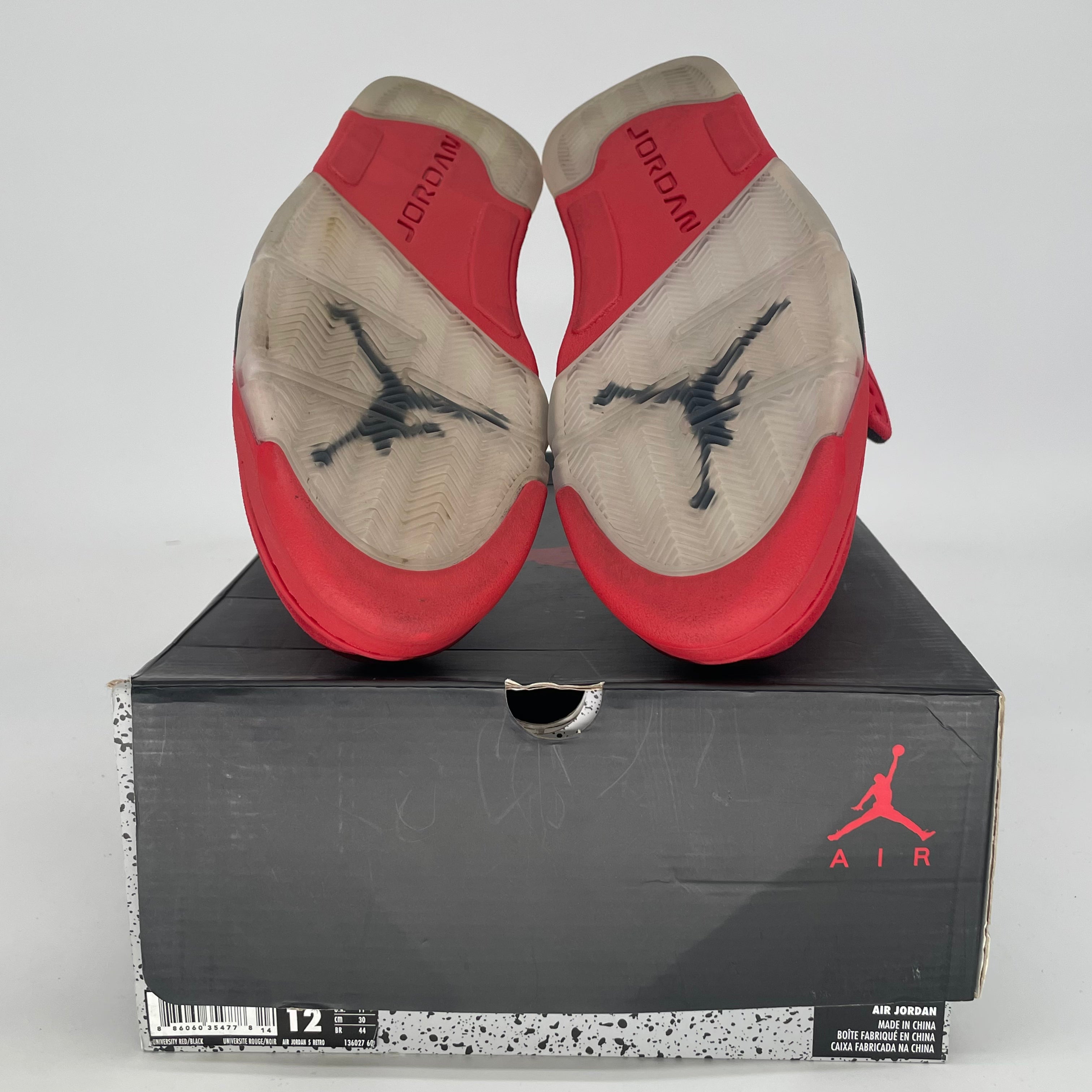 AIR JORDAN 5 RED SUEDE 136027-602 SIZE 12/13.5W