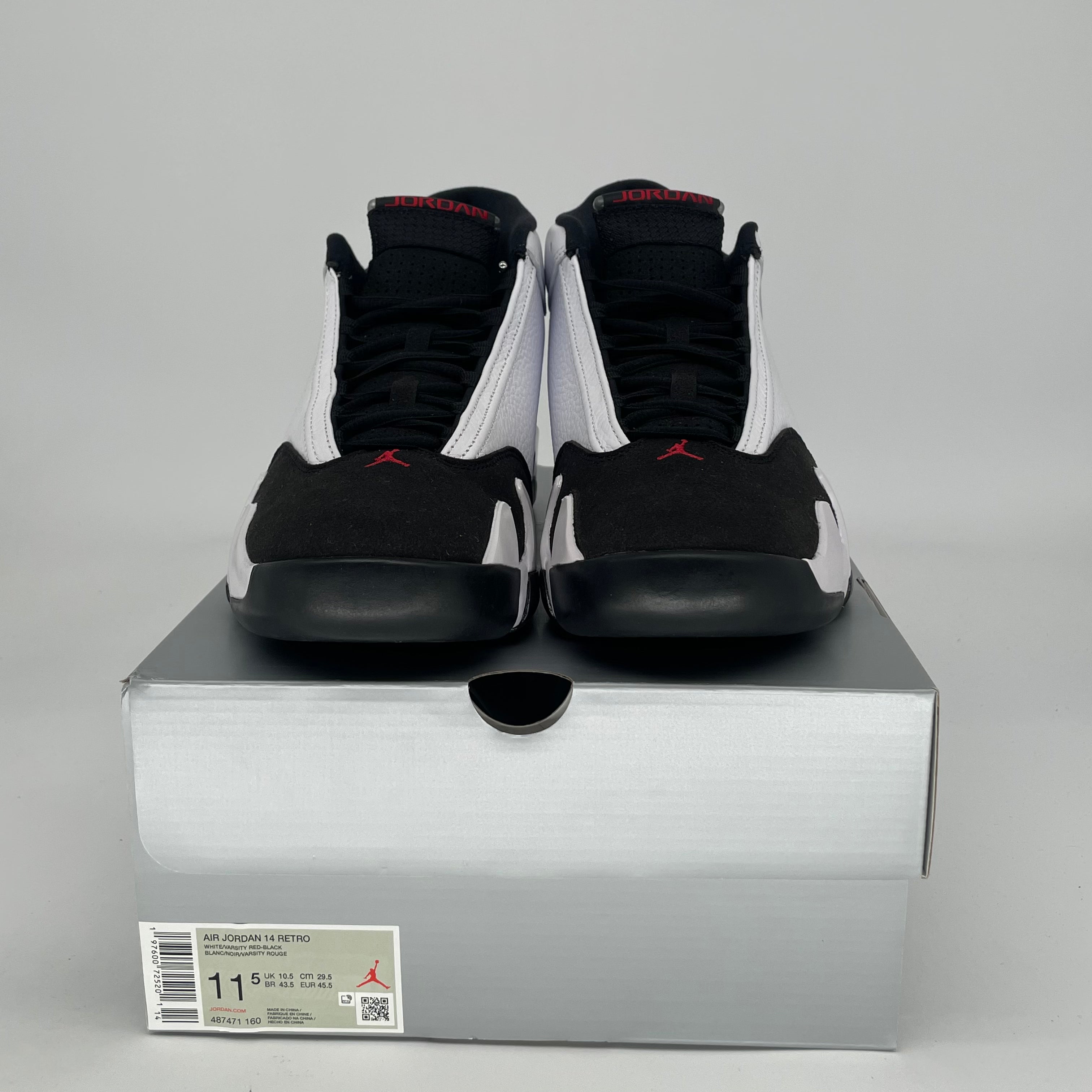 AIR JORDAN 14 BLACK TOE 487471-160 SIZE 11.5/13W