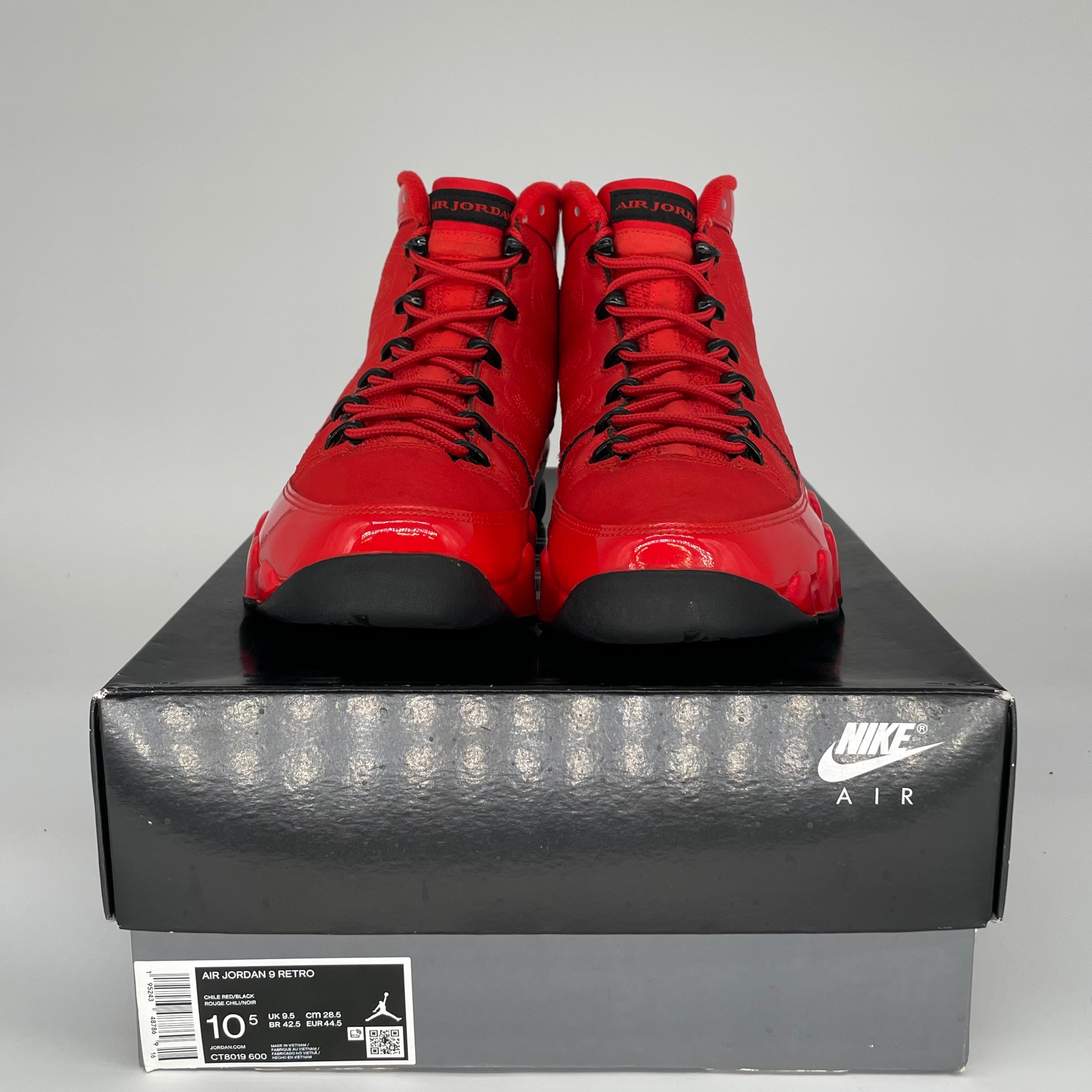 AIR JORDAN 9 CHILE RED SIZE 10.5 CT8019-600