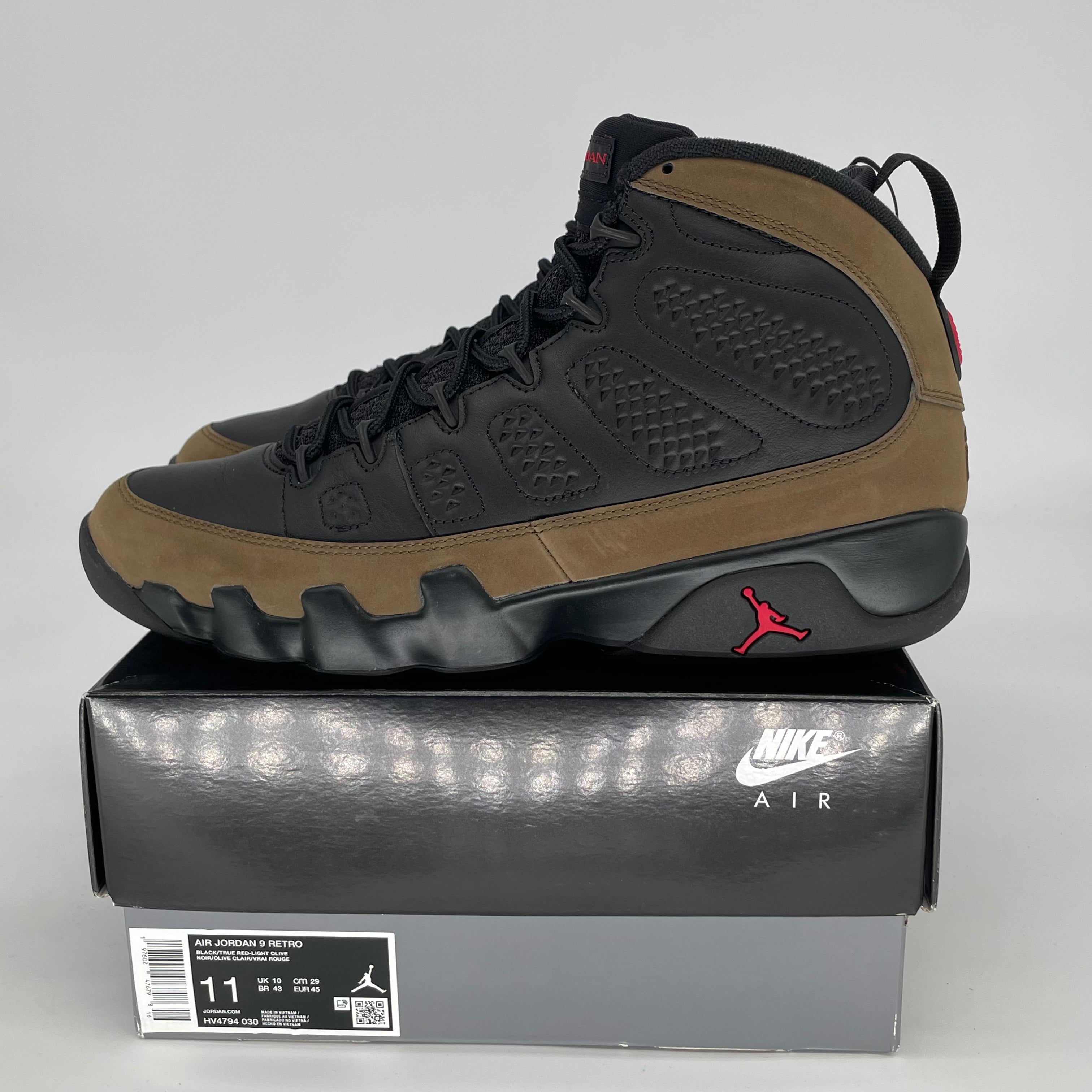 AIR JORDAN 9 OLIVE SIZE 11/12.5W HV4794-030