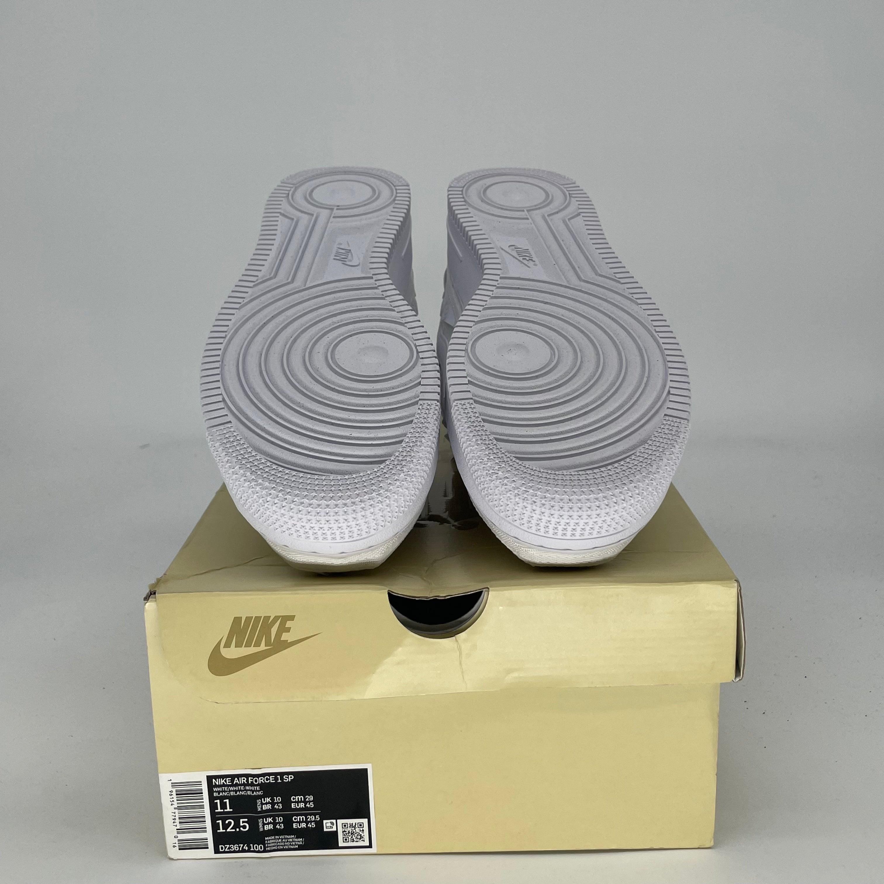NIKE AIR FORCE 1 LOW BILLIE EILISH TRIPLE WHITE DZ3674-100 SIZE 11/12.5W