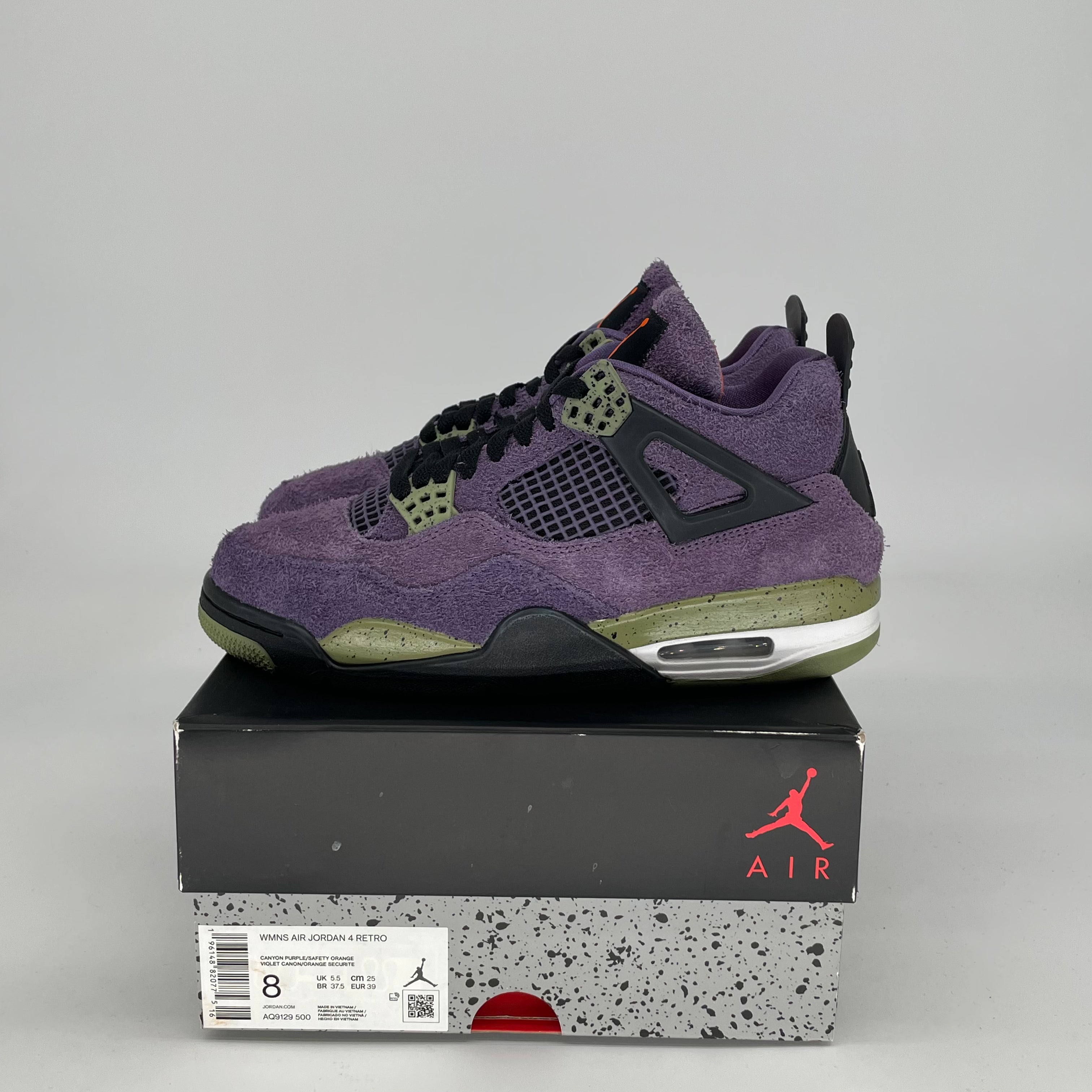 AIR JORDAN 4 CANYON PURPLE W SIZE 6.5/8W AQ9129-500