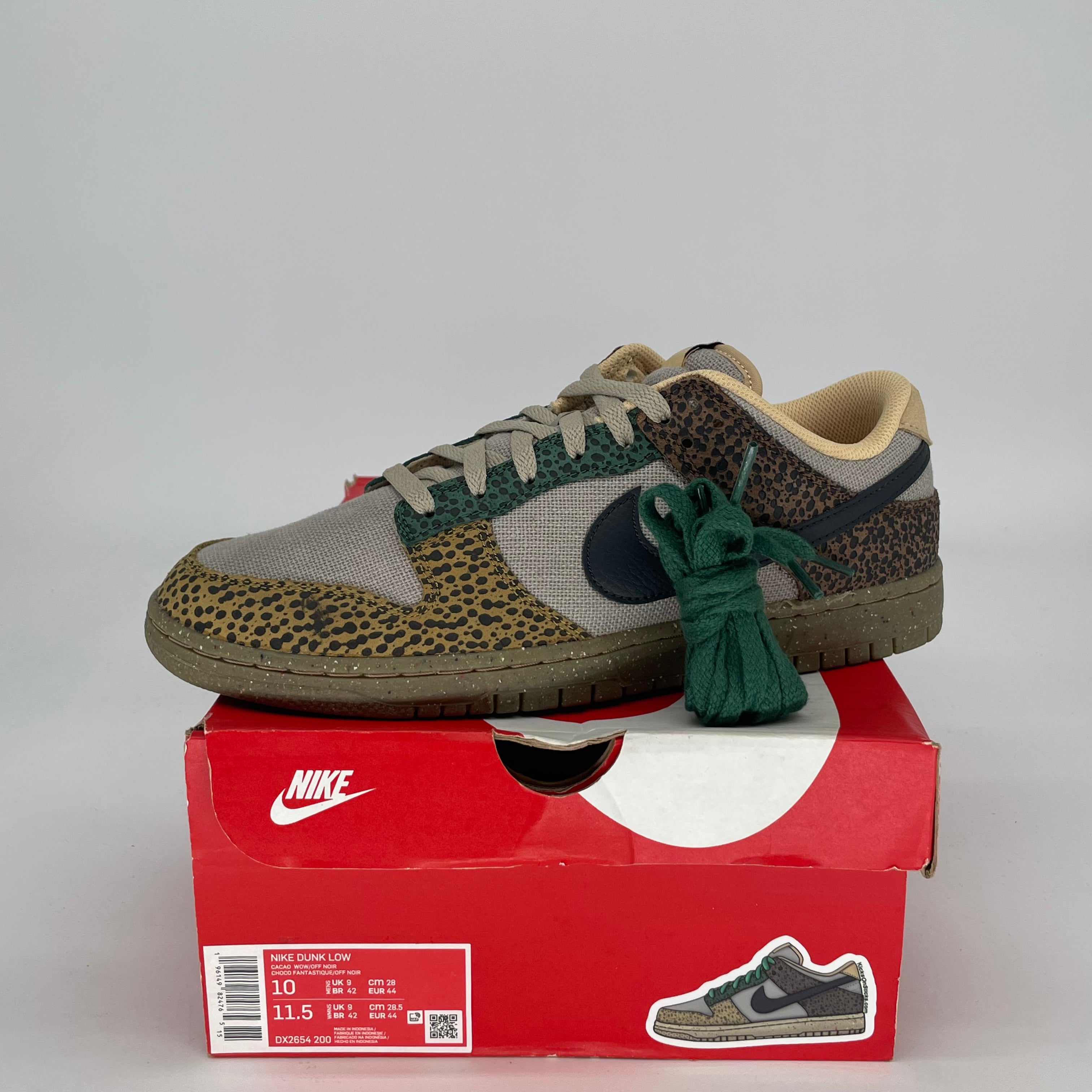 NIKE DUNK LOW SAFARI GOLDEN MOSS DX2654-200 SIZE 10/11.5W