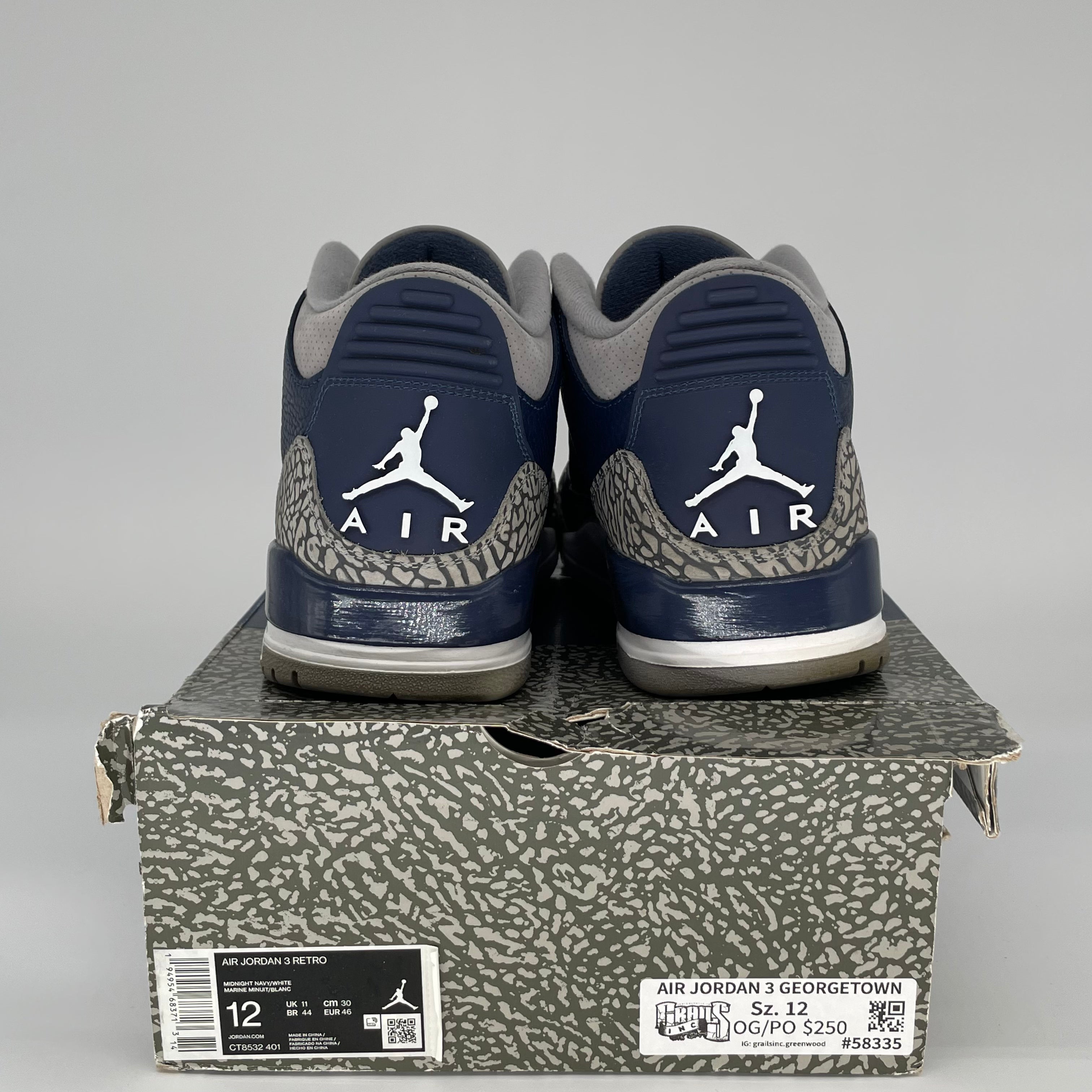 AIR JORDAN 3 GEORGETOWN SIZE 12 CT8532-401