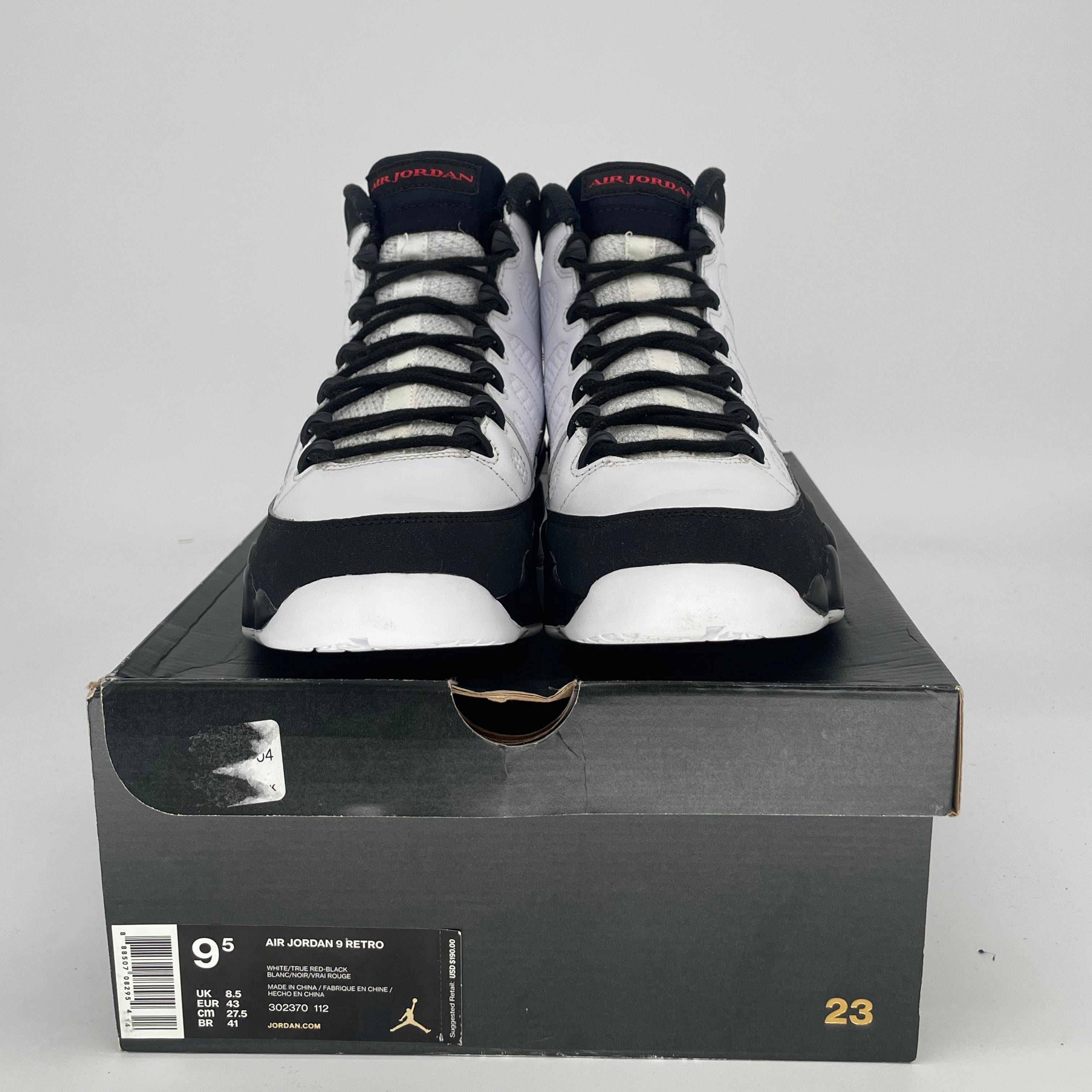 AIR JORDAN 9 OG 302370-112 SIZE 9.5/11W