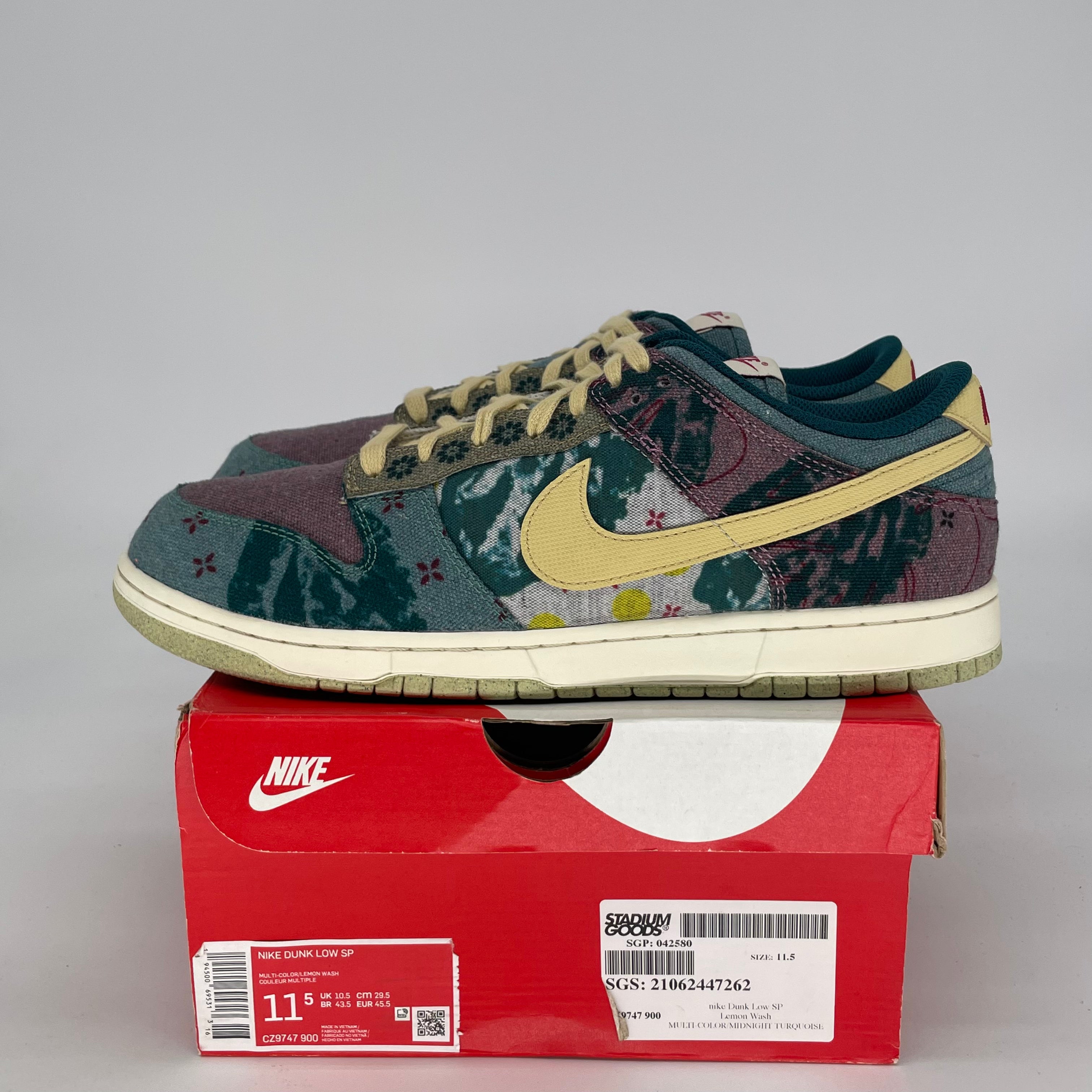 NIKE DUNK LOW COMMUNITY GARDEN CZ9747-900 SIZE 11.5/13W