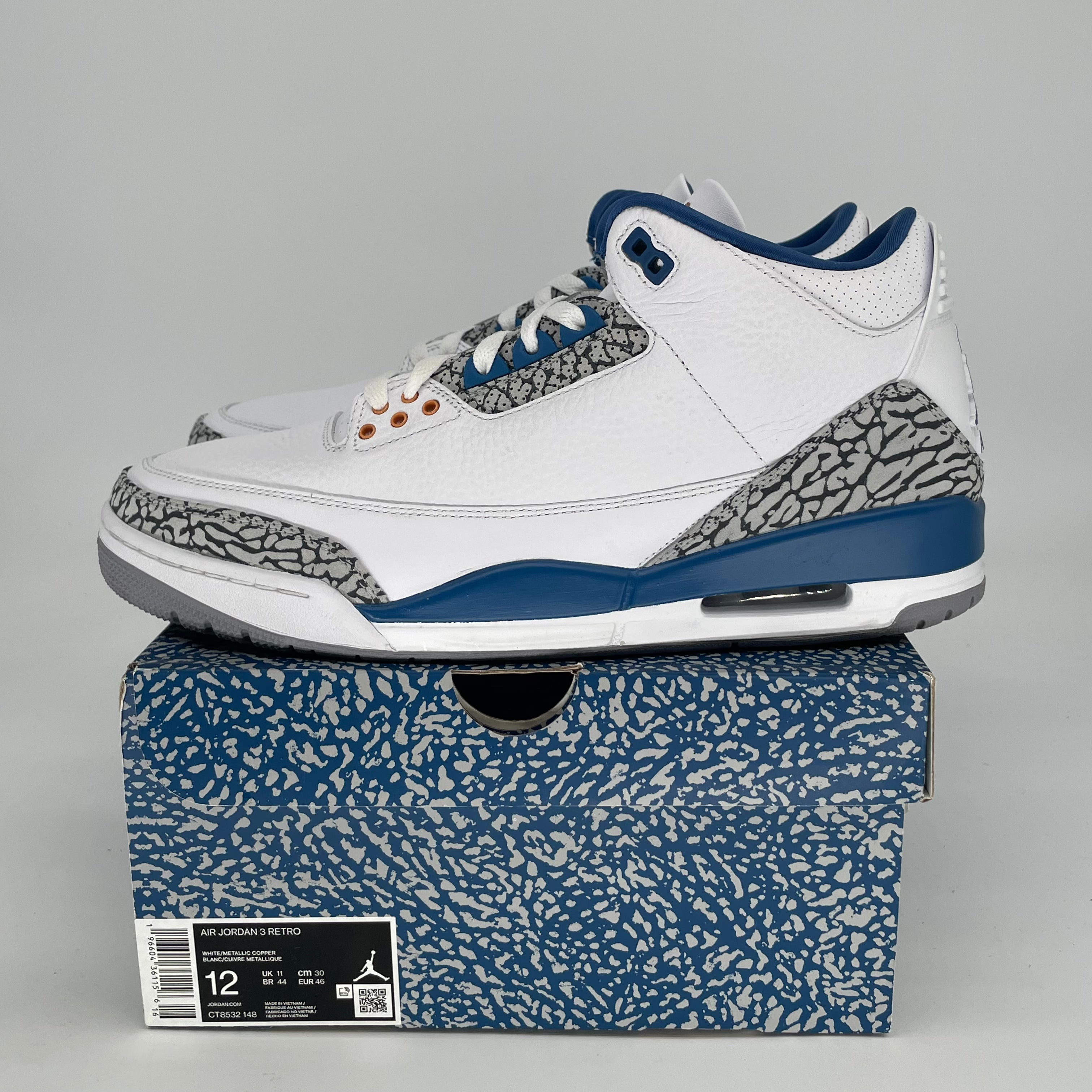 AIR JORDAN 3 WIZARDS CT8532-148 SIZE 12/13.5W