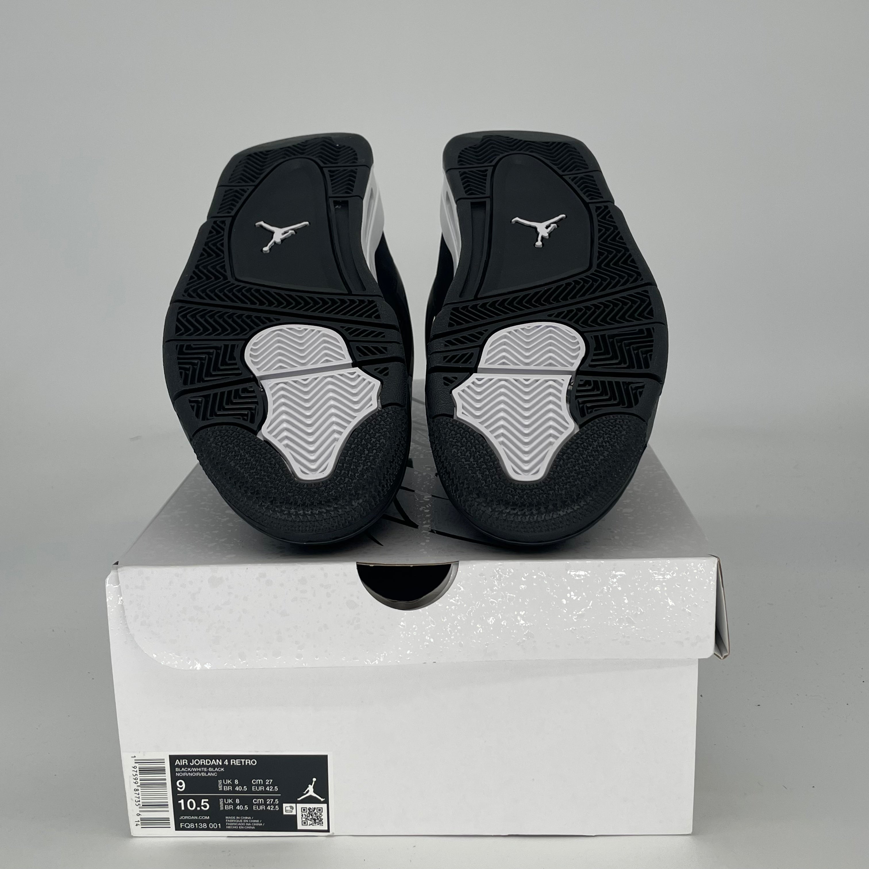 AIR JORDAN 4 WHITE THUNDER FQ8138-001 SIZE 9/10.5W