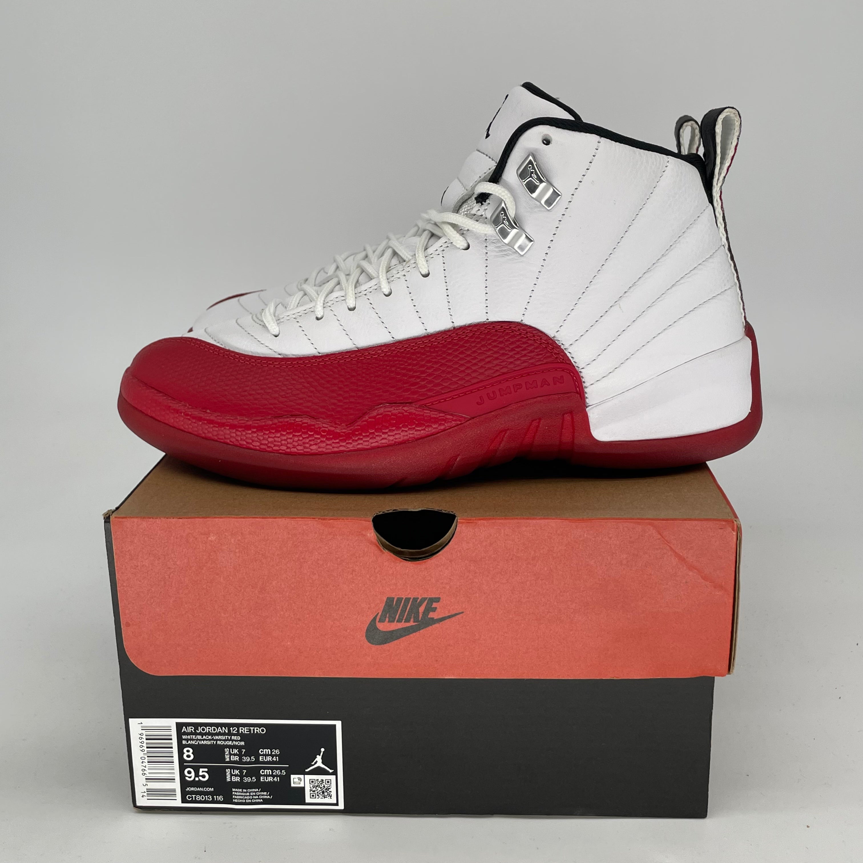 AIR JORDAN 12 CHERRY SIZE 8/9.5W CT8013-116