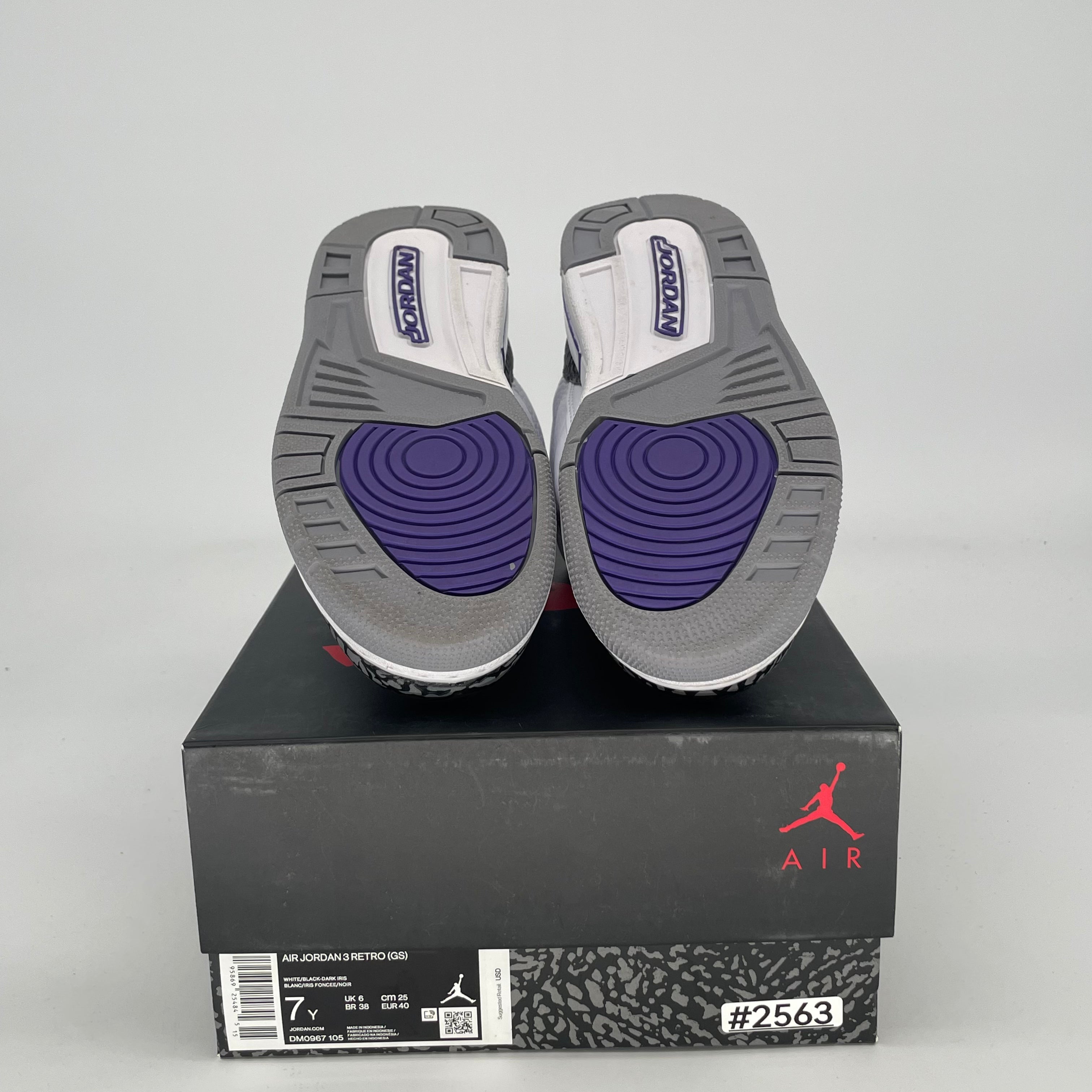 AIR JORDAN 3 DARK IRIS DM0967-105 SIZE 7/8.5W