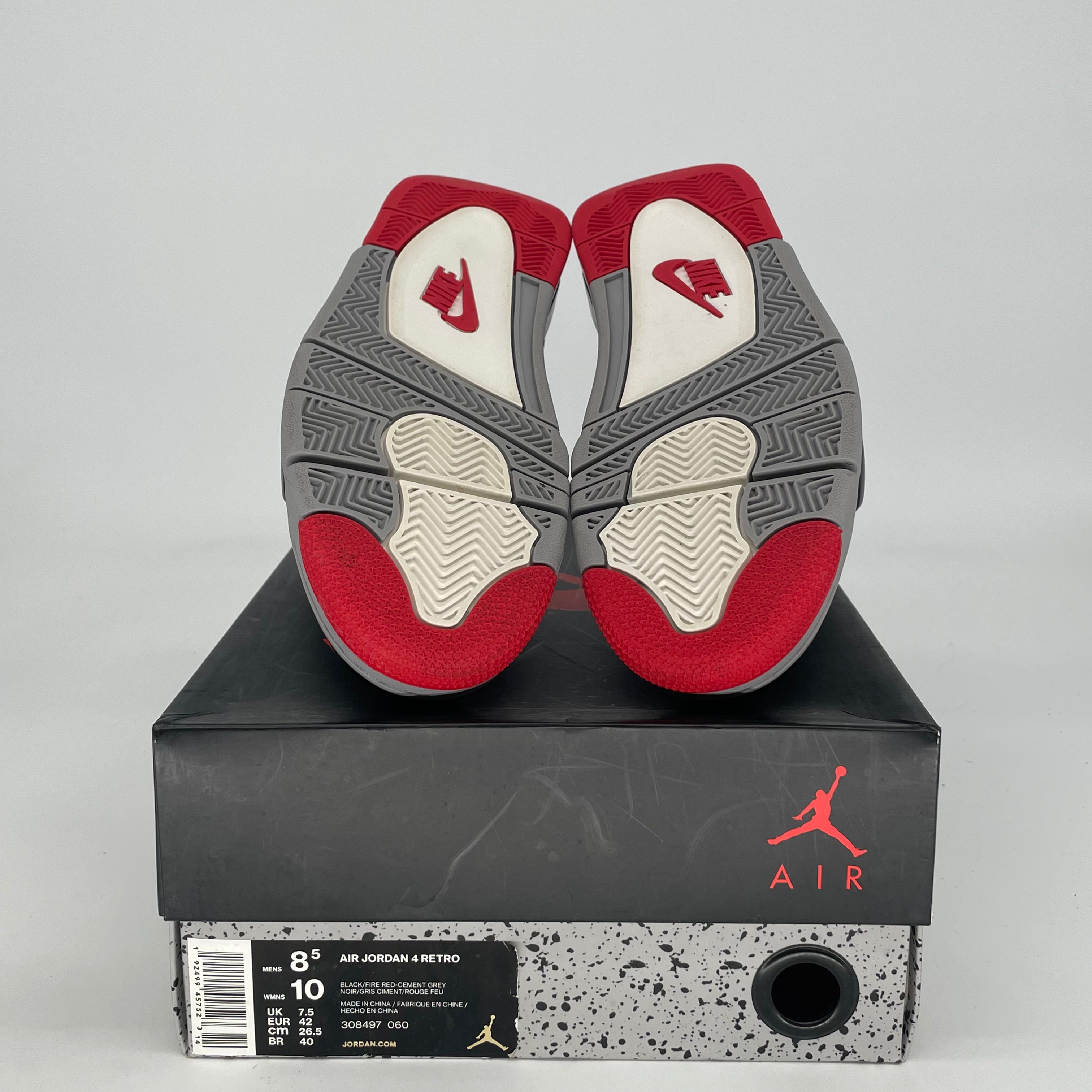 AIR JORDAN 4 BRED 2019 308497-060 SIZE 8.5/10W
