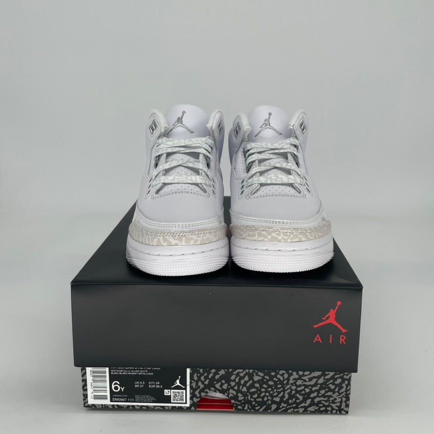 AIR JORDAN 3 PURE MONEY DM0967-111 SIZE 6/7.5W